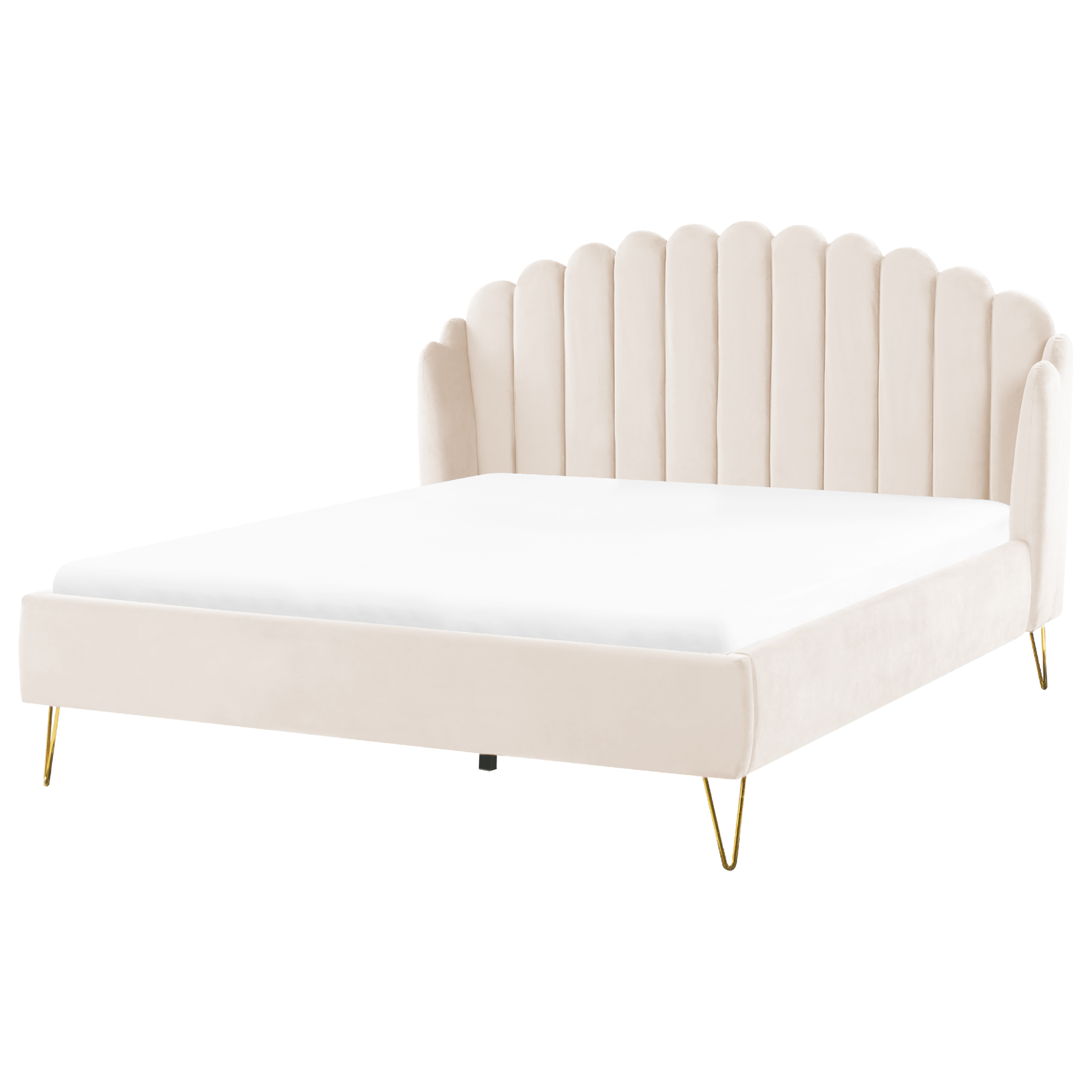 Seng Velour AMBILLOU 180 x 200 cm Lys Beige