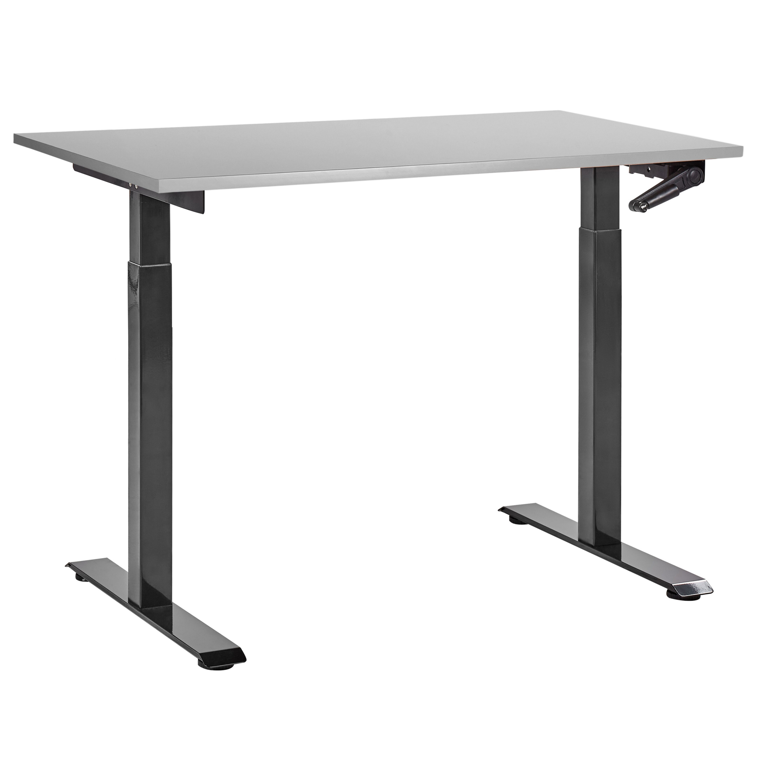 Manuelt justerbart hæve sænkebord DESTINES 120 cm 72 cm Grå/sort