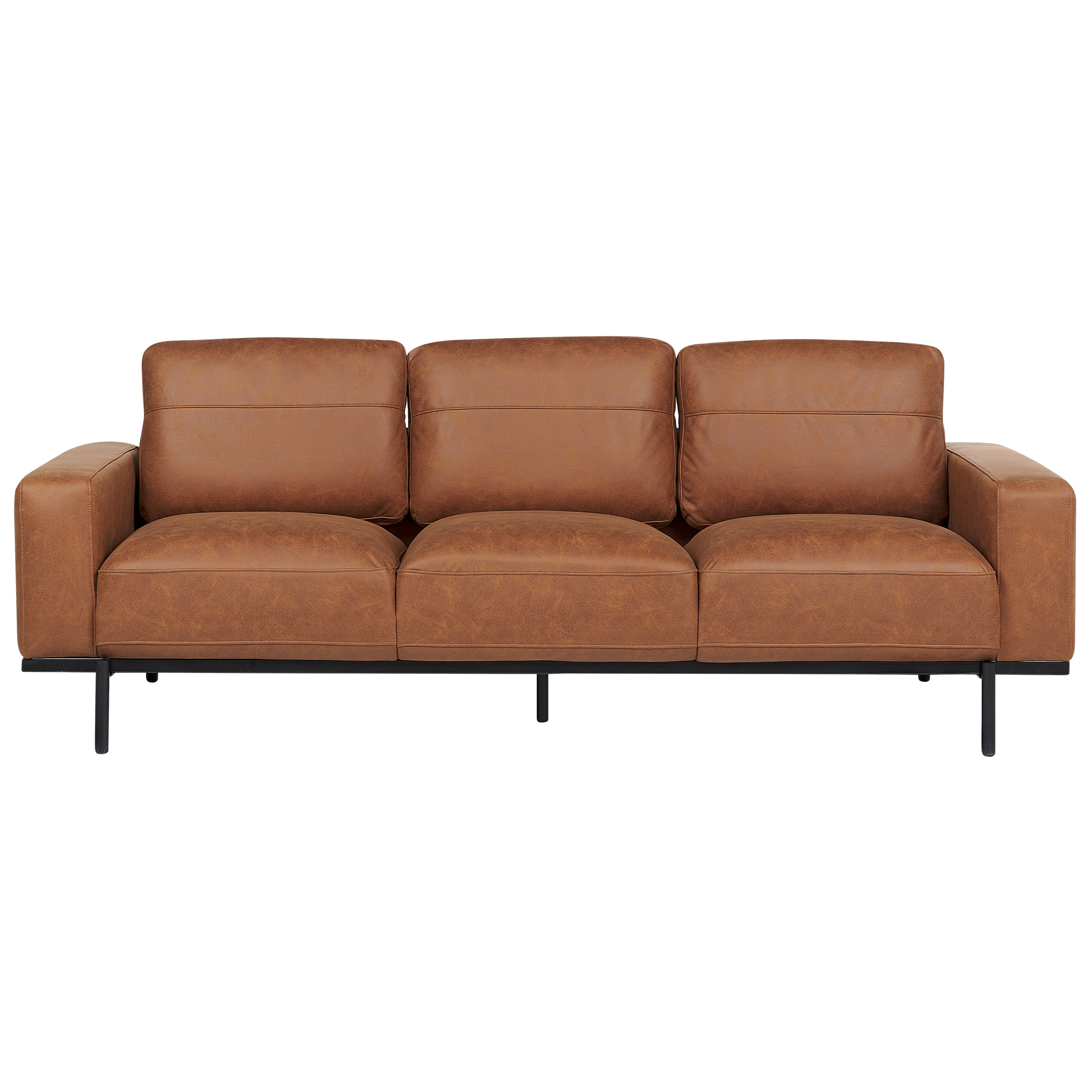 Sofa 3 personers SOVIK Kunstlæder Brun