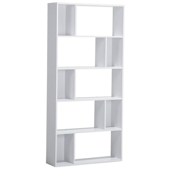 Bogreol med 5 hylder ORILLA 174 cm Hvid