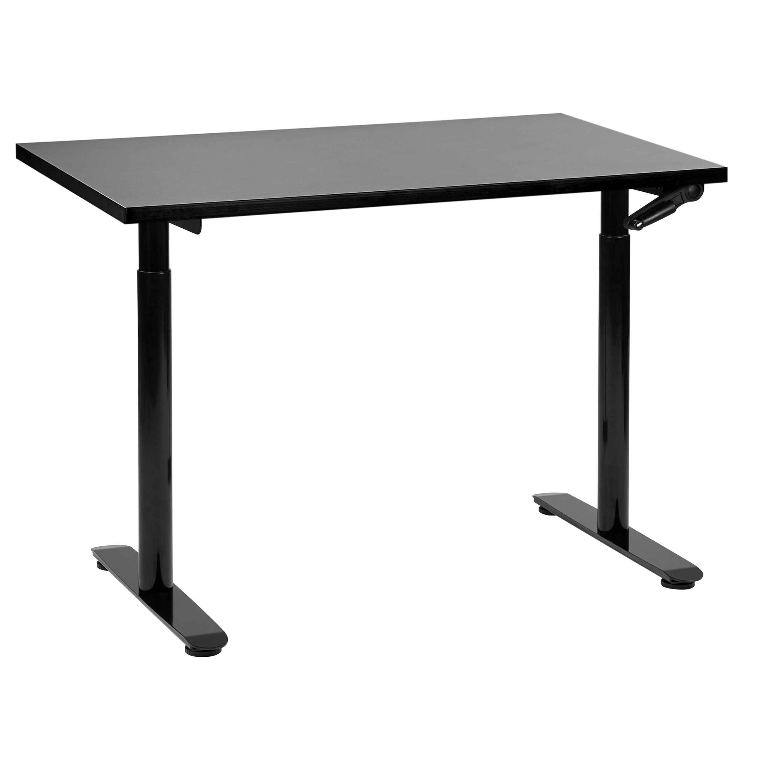 Manuelt justerbart hæve sænkebord DESTINAS 120 cm 72 cm Sort