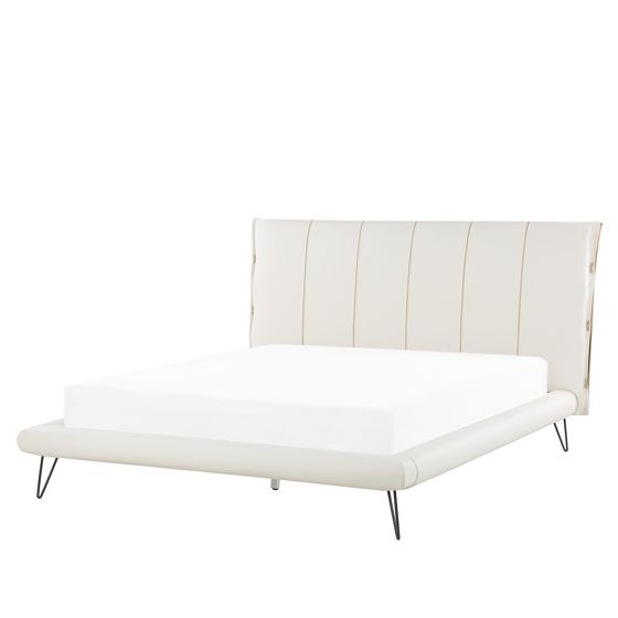 Seng Kunstlæder BETIN 160 x 200 cm Lys Beige