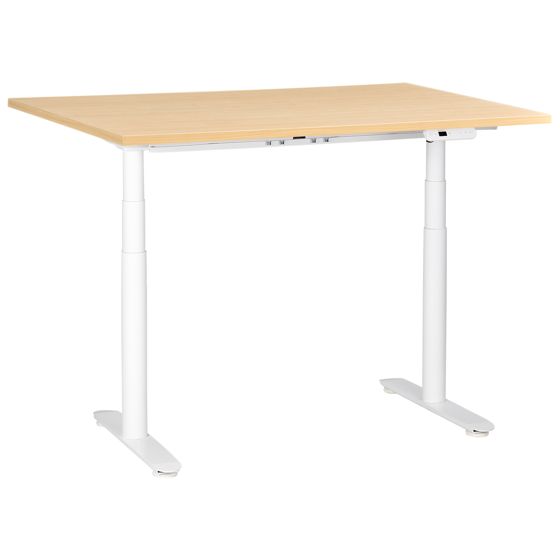 Elektrisk justerbart hæve sænkebord DESTINAS 120 cm 72 cm Lysebrun/hvid