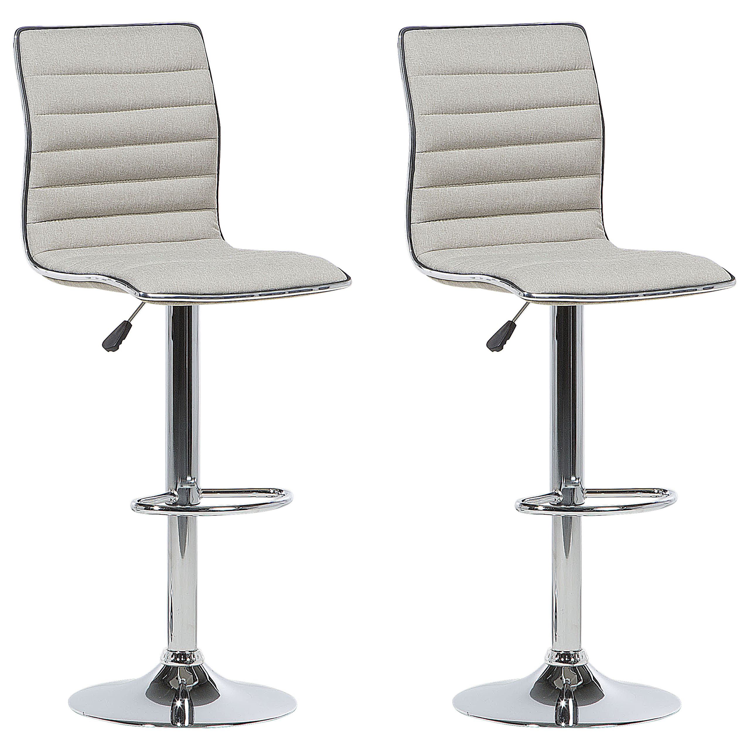 Sæt med 2 barstole LUCERNE Lys Beige