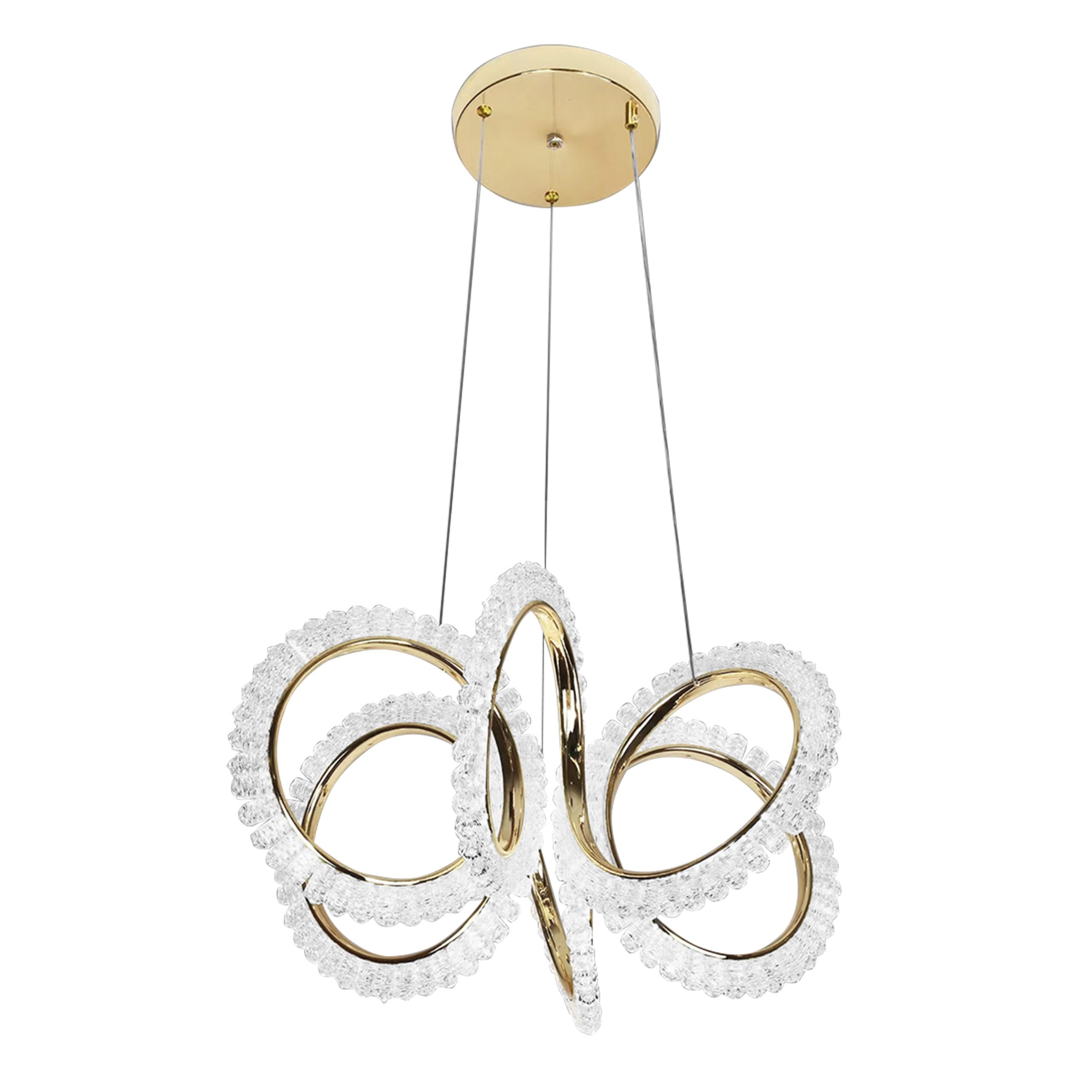 TOOLIGHT hængende loftlampe LED G037-CP Guld 45x45x24cm