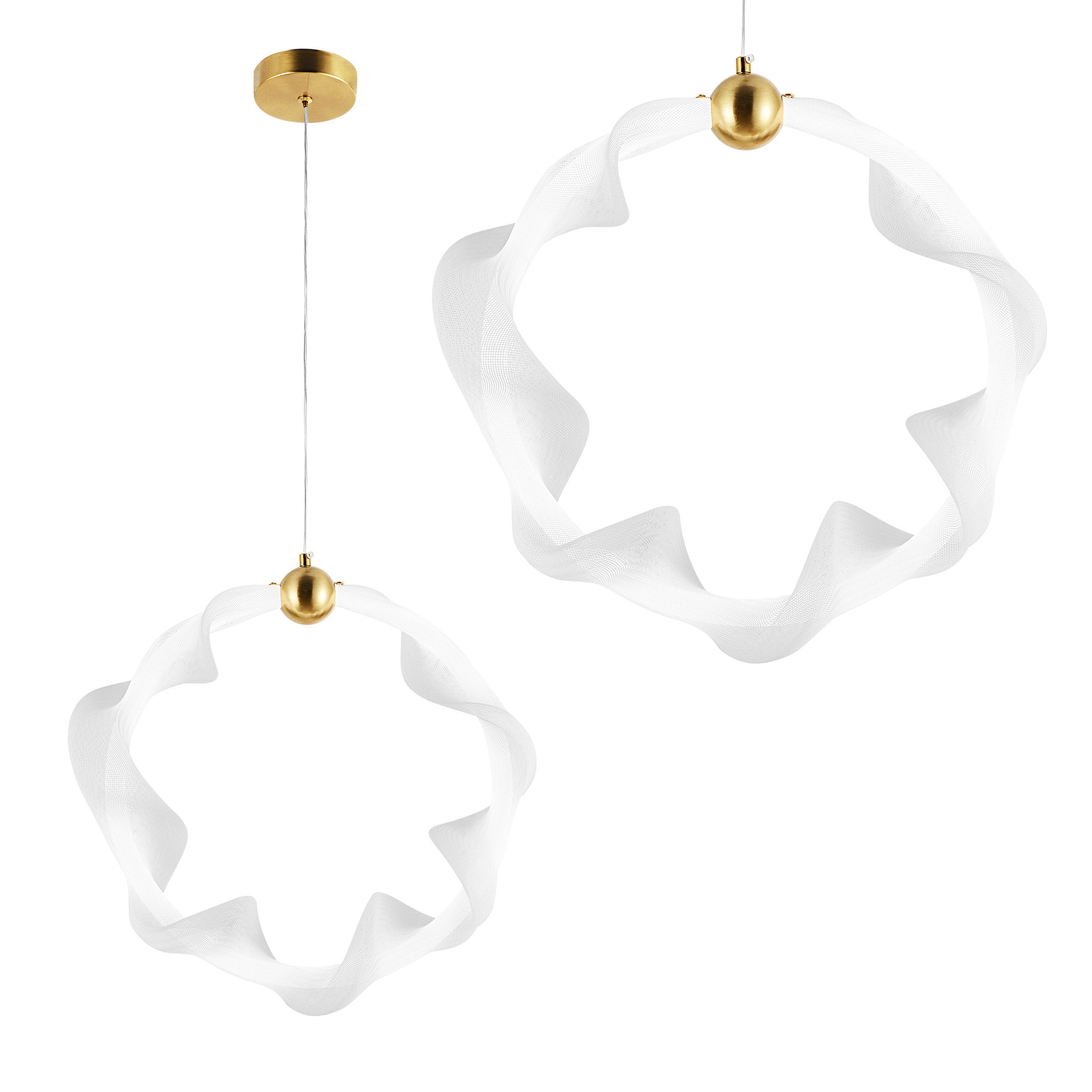 TOOLIGHT hængende loftlampe LED G014-1CP Hvid/Guld 40x40x85cm
