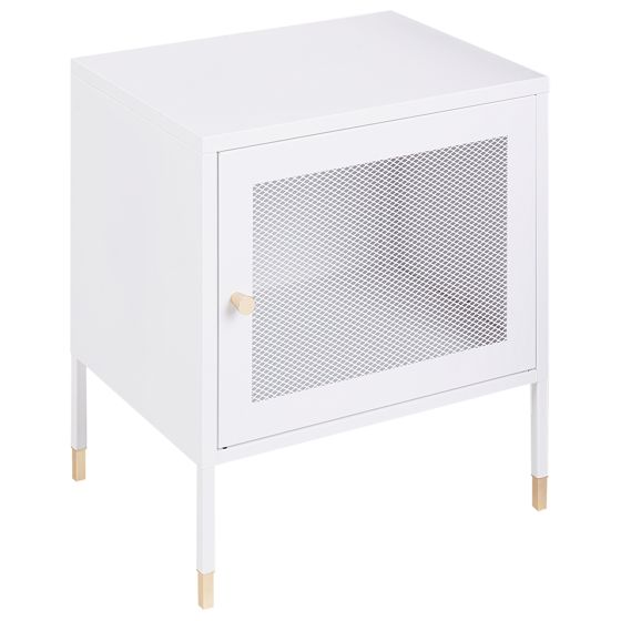 Natbord OSSETT Metal Hvid