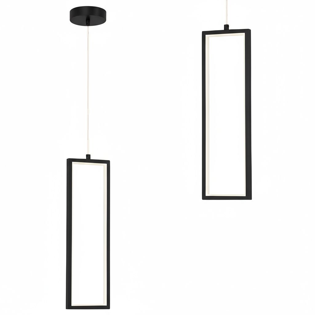 TOOLIGHT hængende loftlampe LHJ083-1CP LED Sort 12x12x20cm