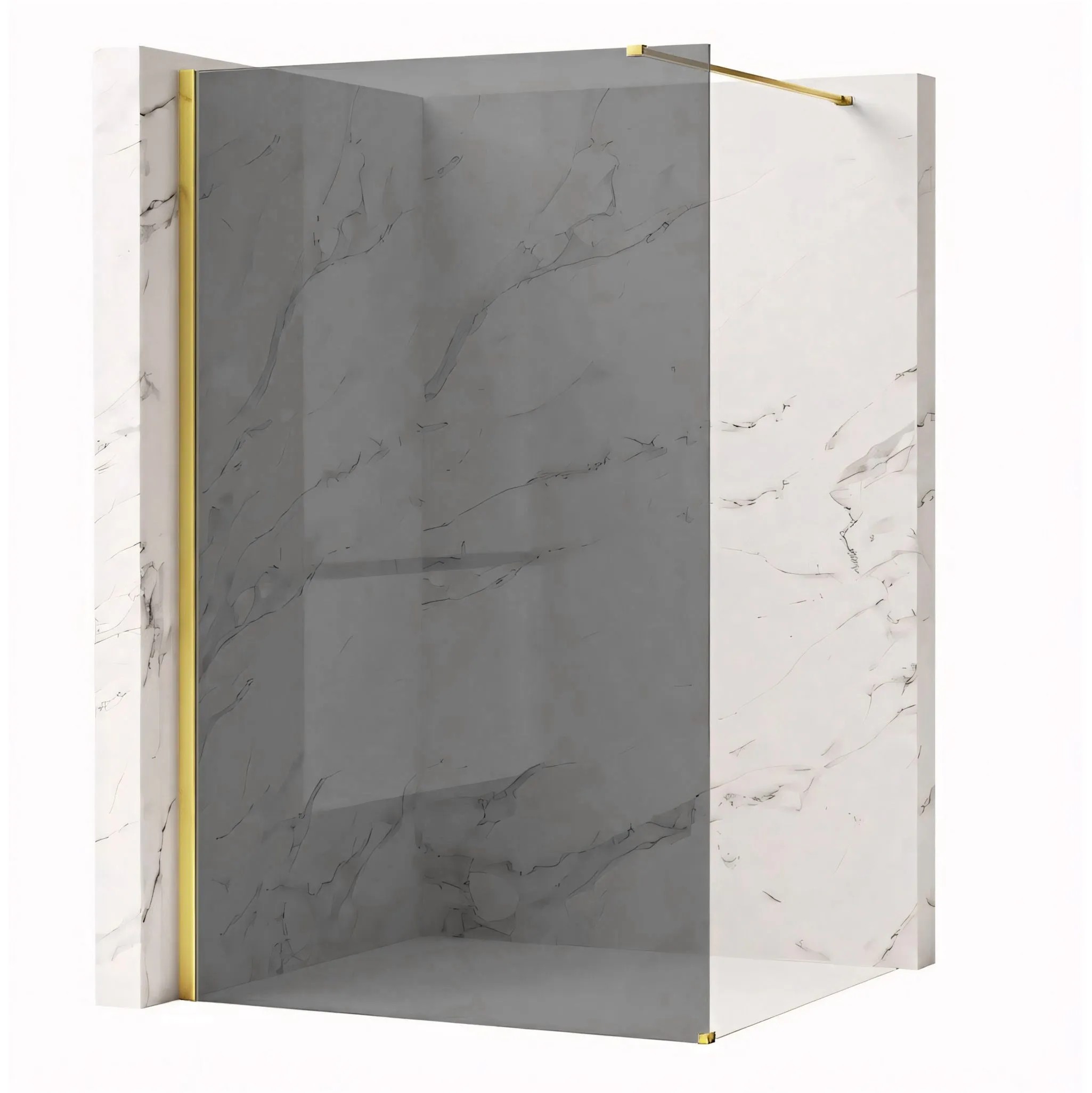 REA brusevæg Flexi Grey 110 Guld, 120x110x195cm