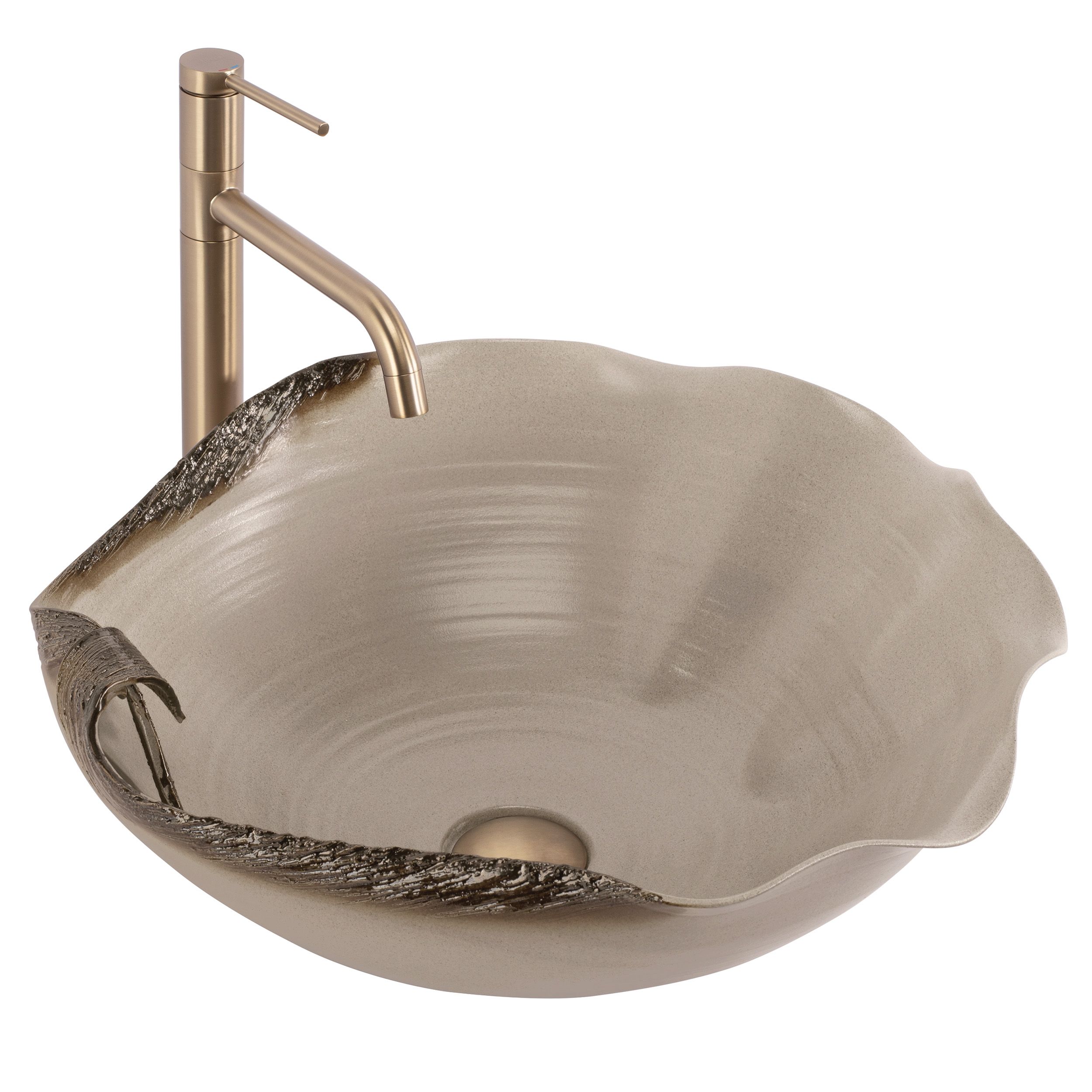 REA bordmonteret håndvask HM-22 Beige, 49x44x18cm