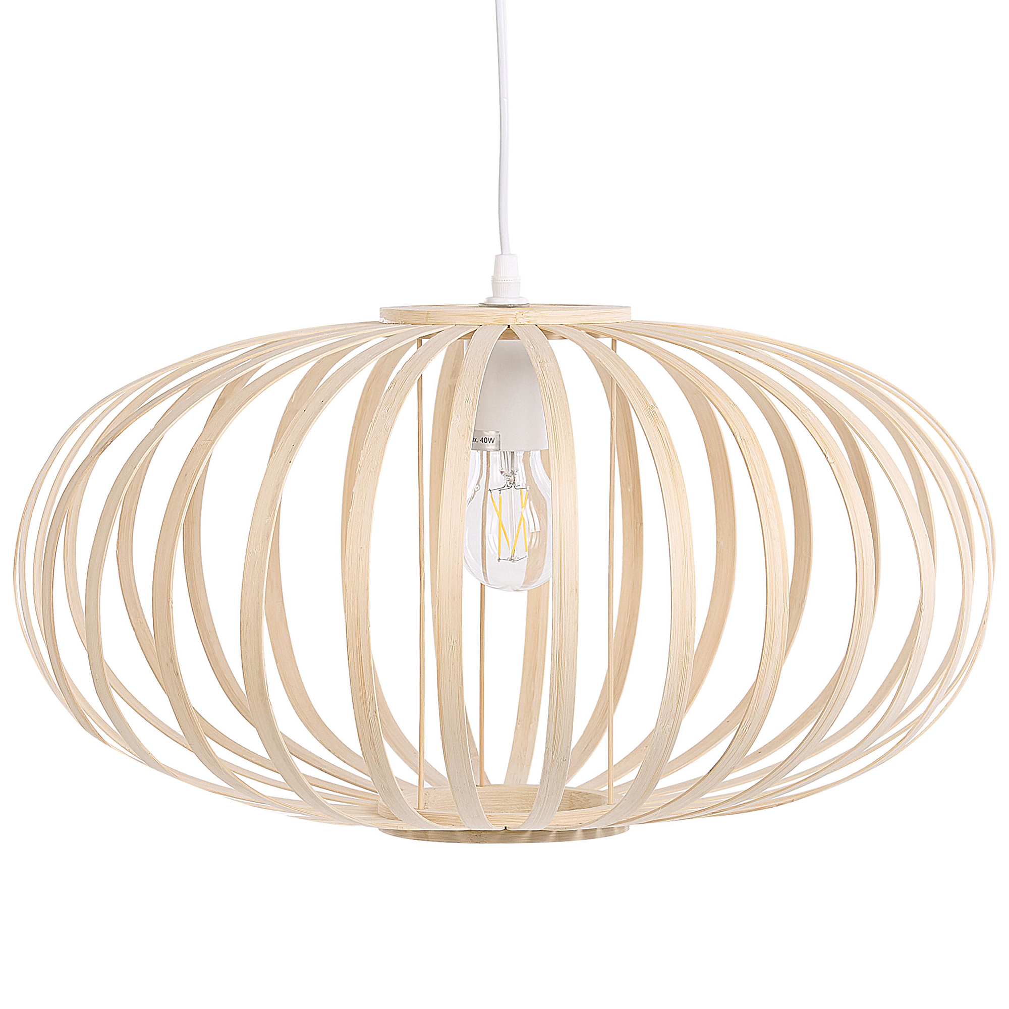 Loftlampe HAVEL Bambus Lysebrun