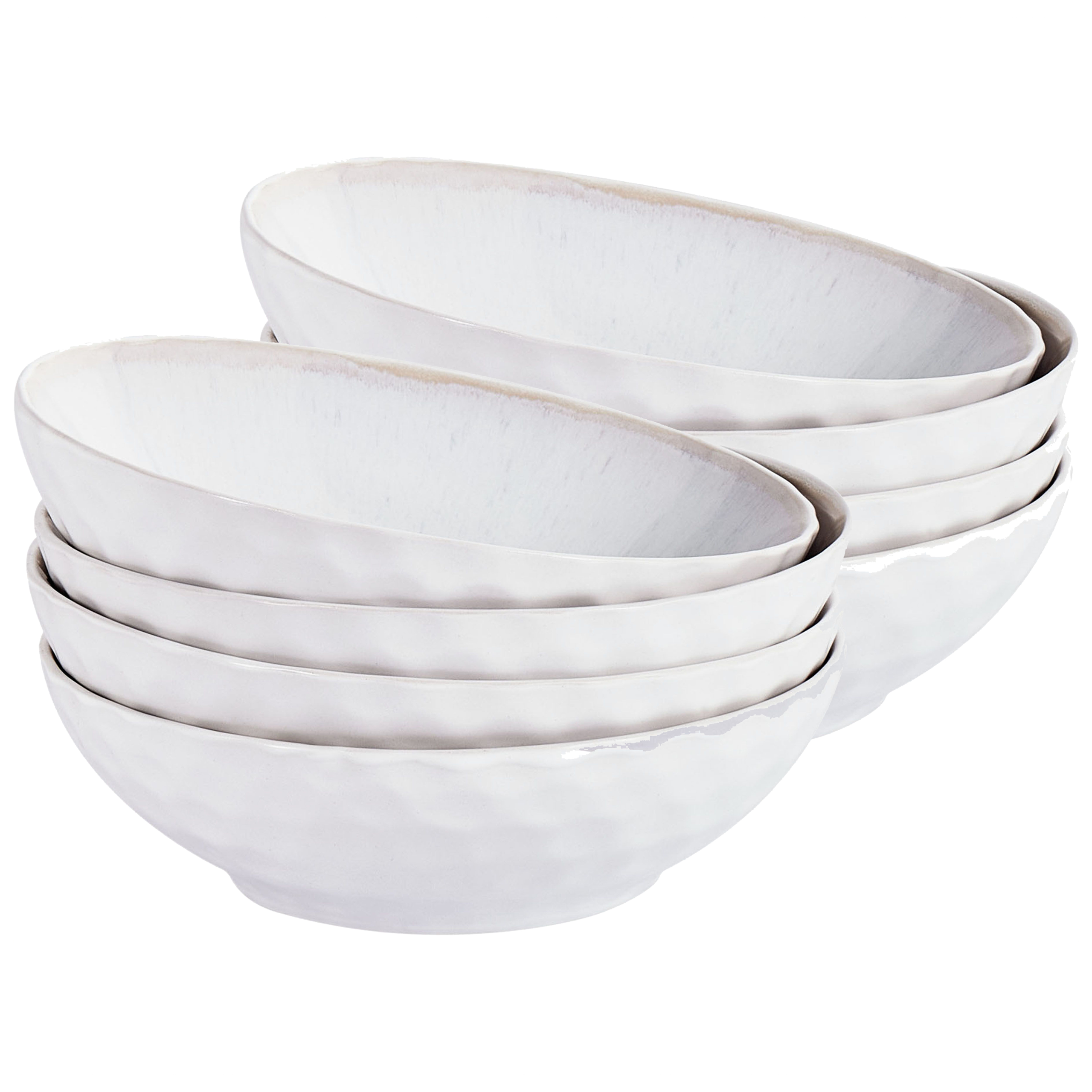 8 x dyb tallerken SESAME Stentøj Lysegrå 18 cm