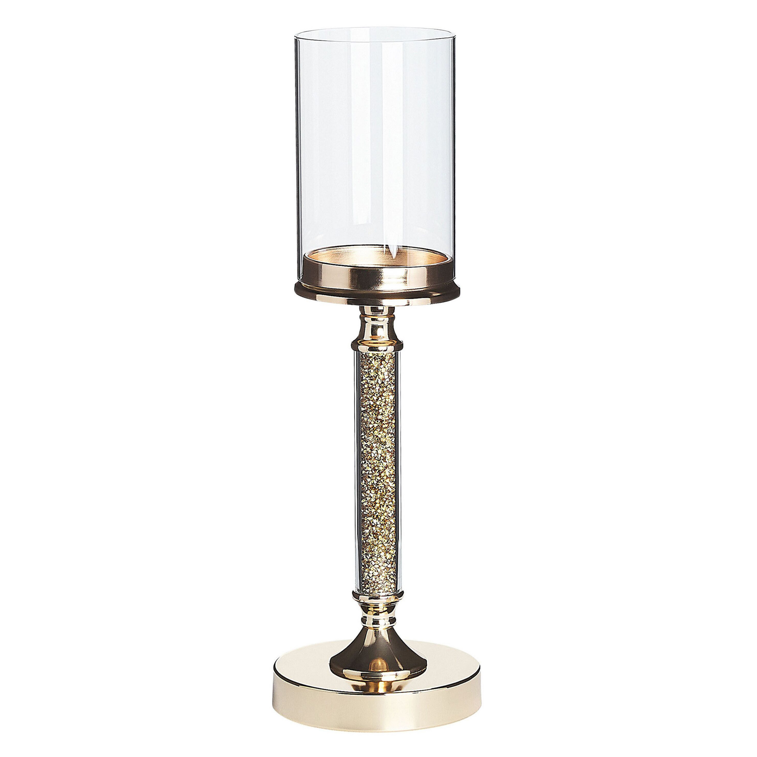 Lysestage ABBEVILLE 41 cm Glas Guld