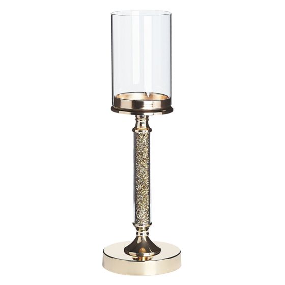 Lysestage ABBEVILLE 41 cm Glas Guld