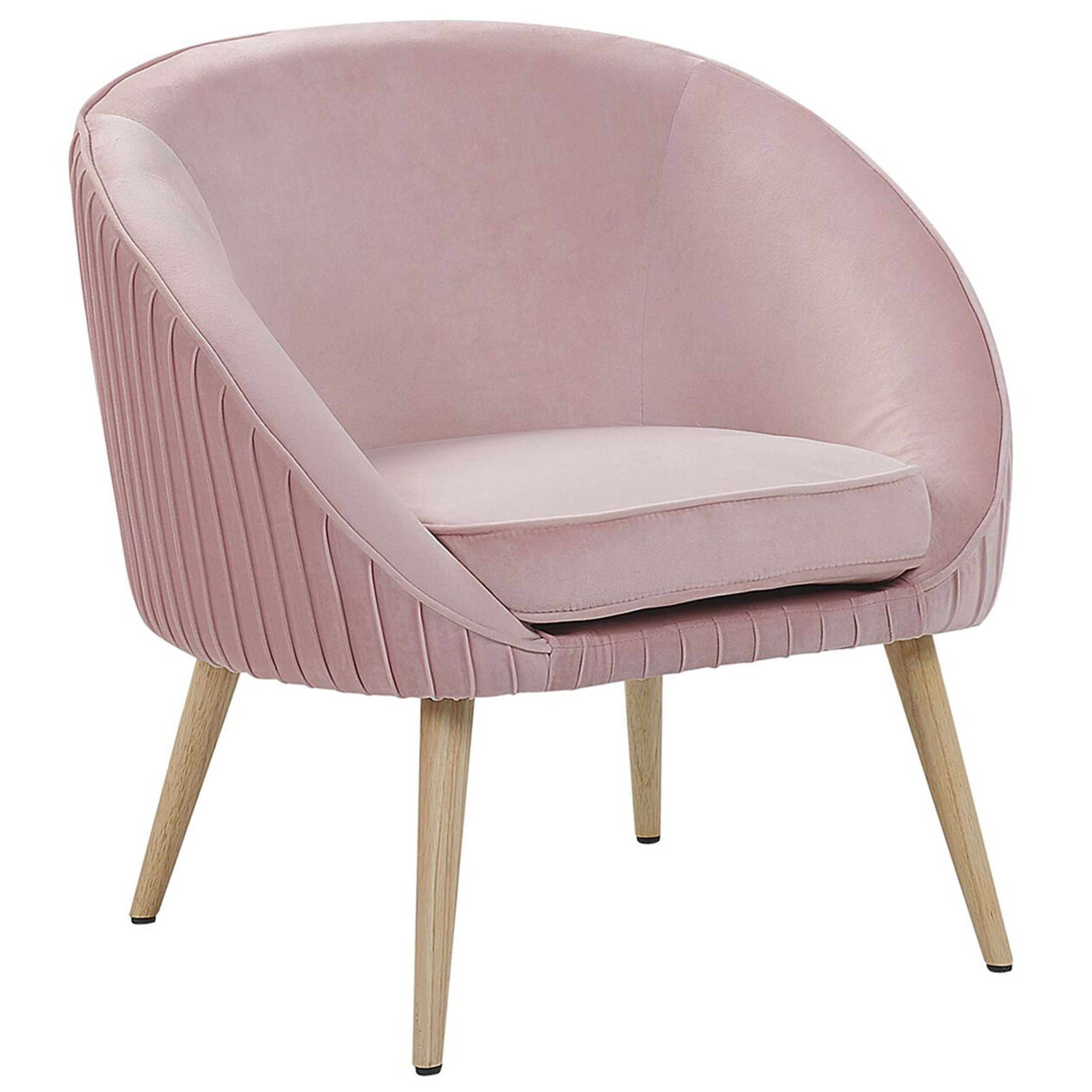 Lænestol TROMSO Velour Lyserød