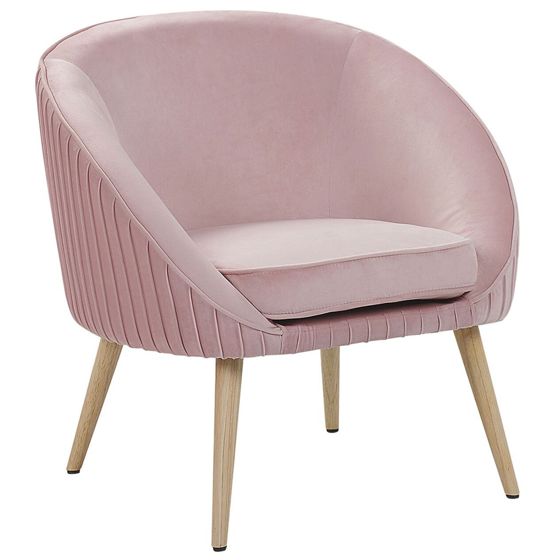 Lænestol TROMSO Velour Lyserød