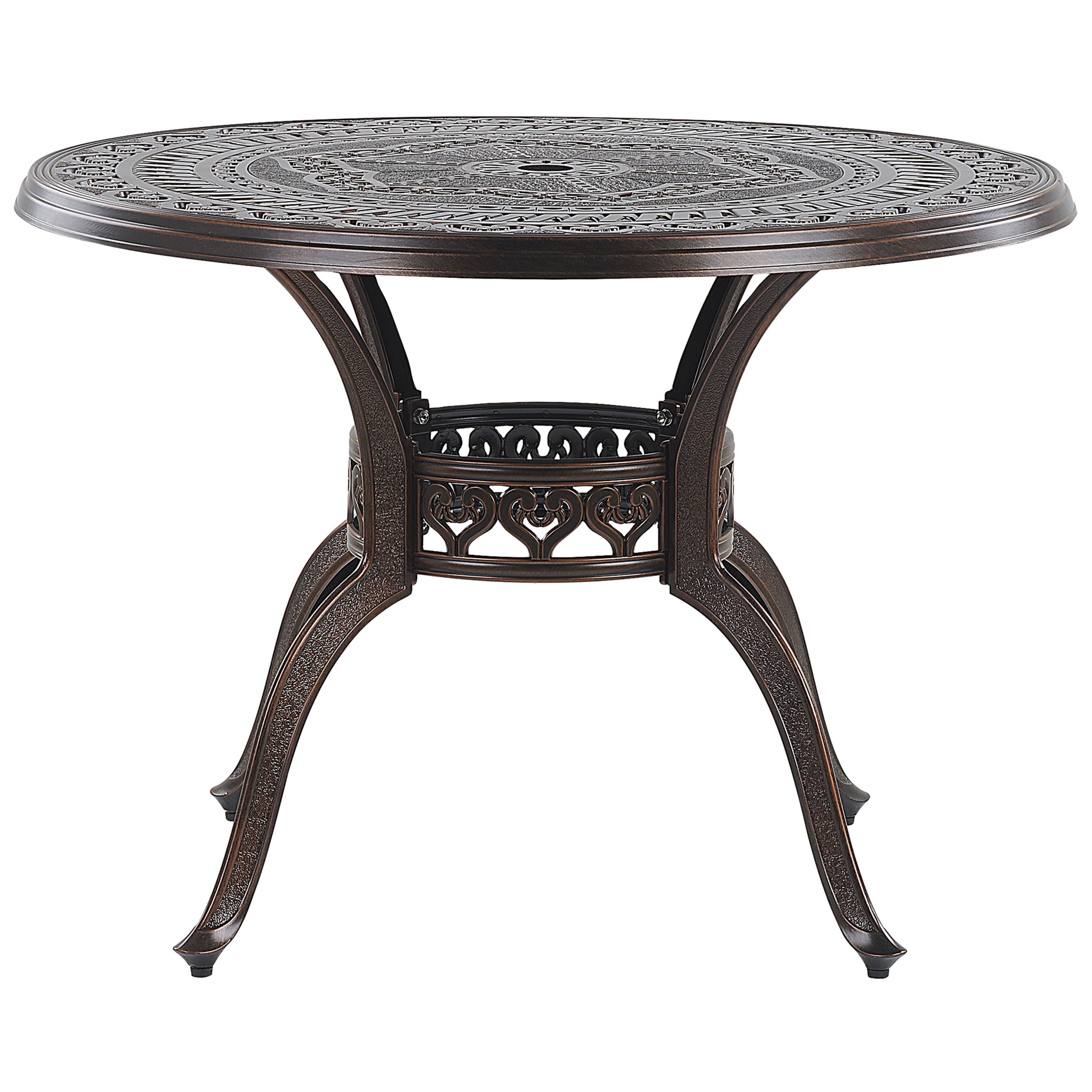 Havebord SALENTO 102 cm 102 cm Metal Mørkebrun