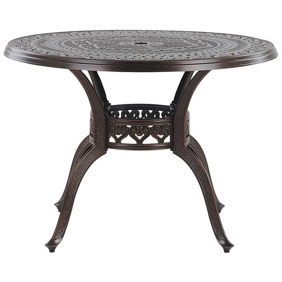 Havebord SALENTO 102 cm 102 cm Metal Mørkebrun