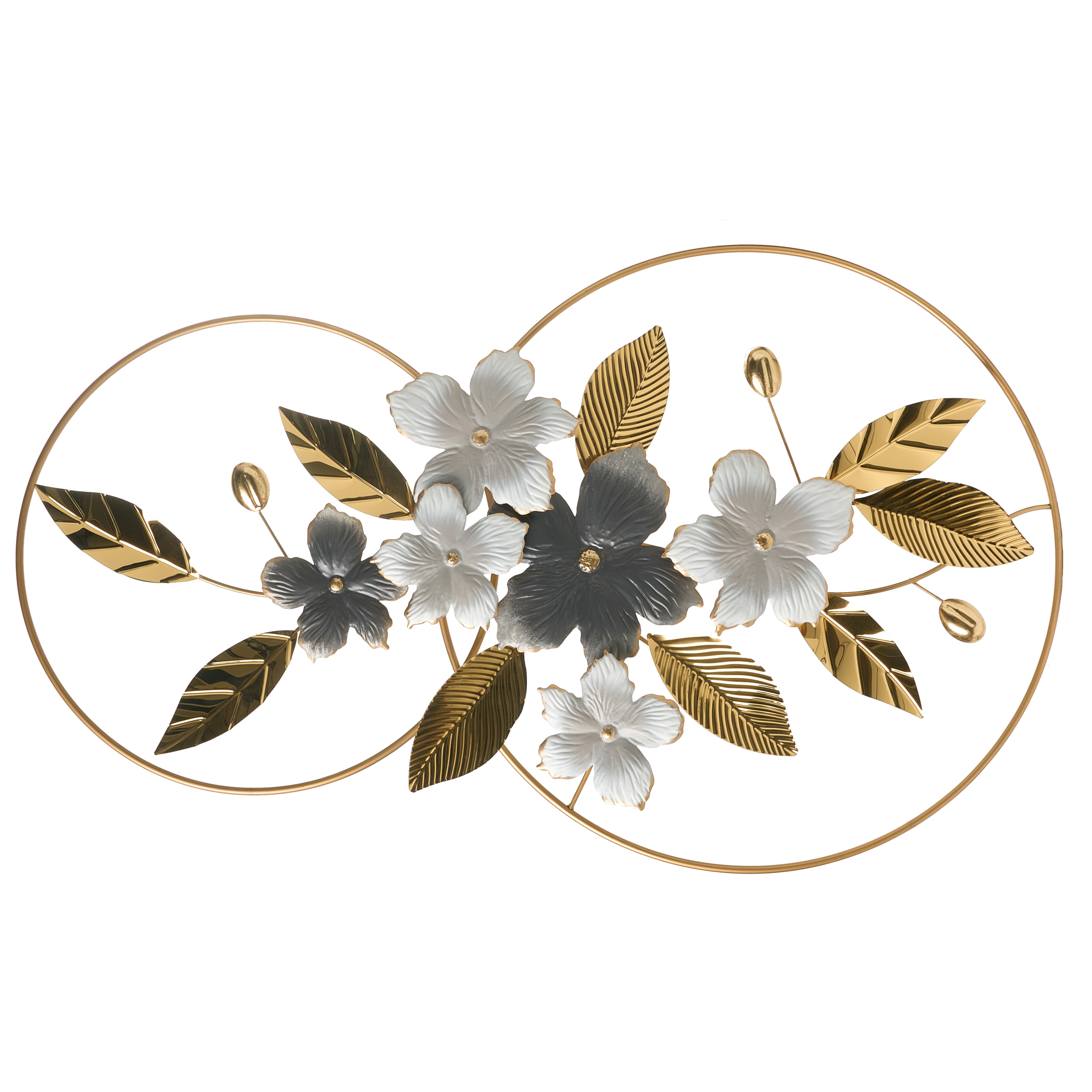Vægdekoration Blad DYSPROSIUM 61 cm Metal Guld