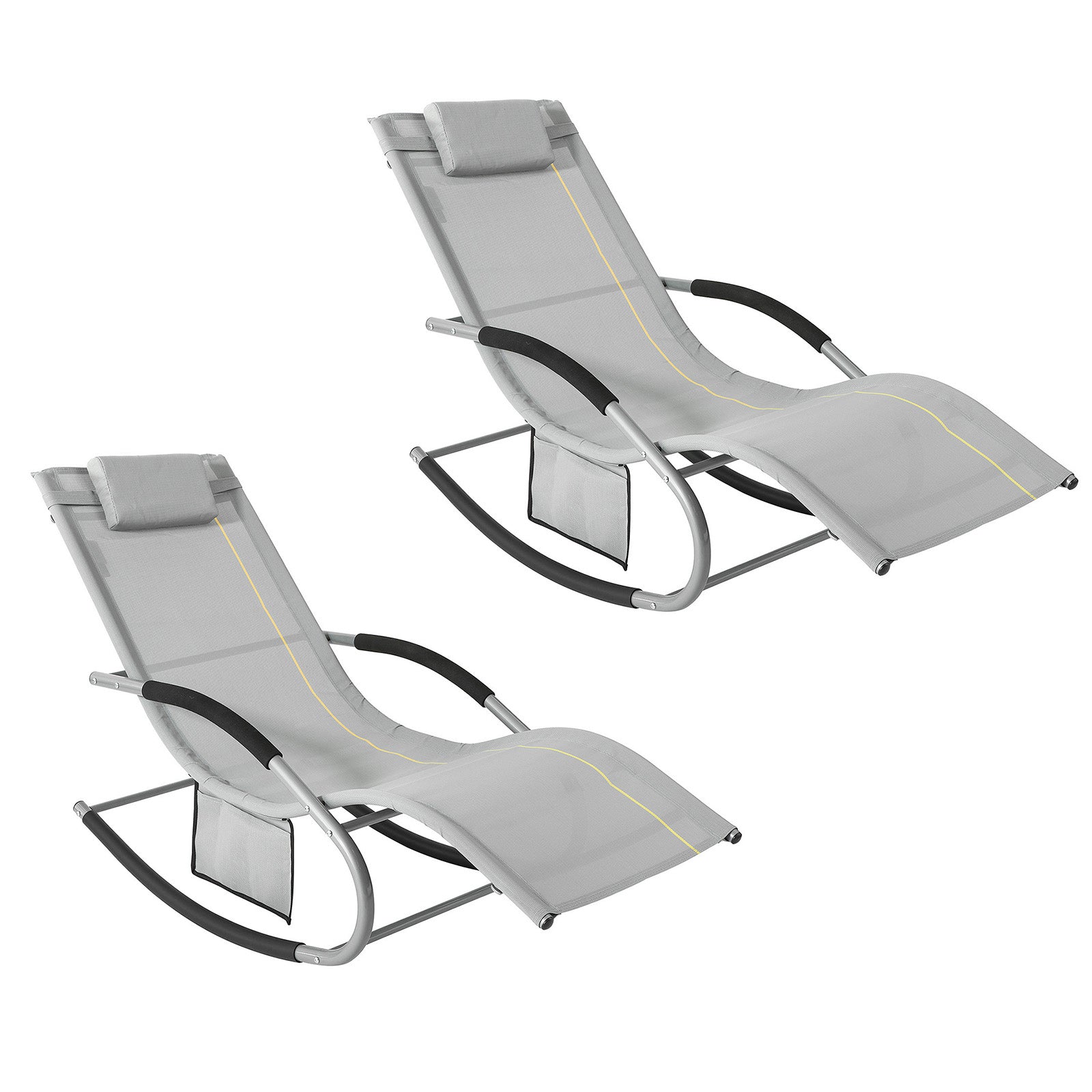 SoBuy, udendørs havestol, Sammenklappelig strandstol, mobil stol, OGS28-HGx2