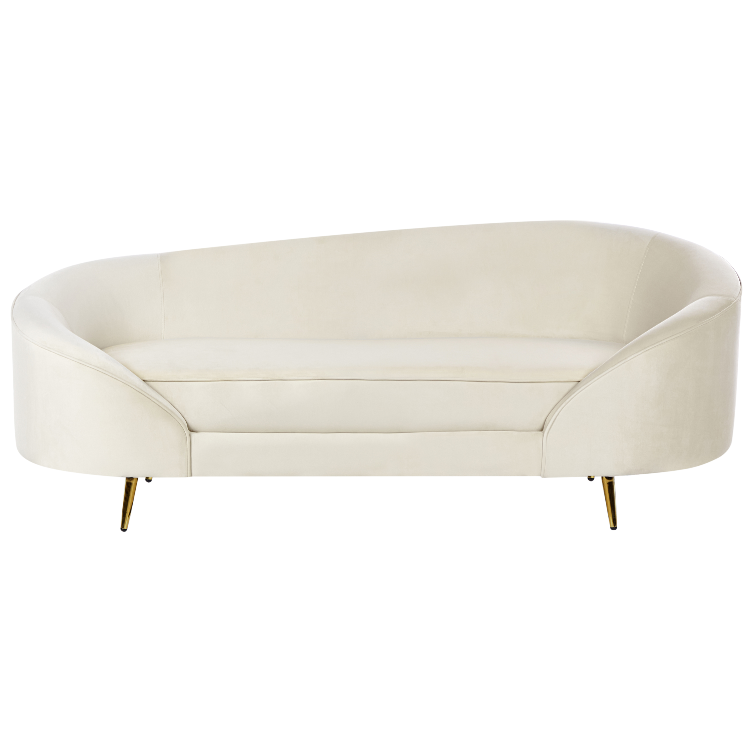 Sofa 2 personers SAVAR Velour Lys Beige