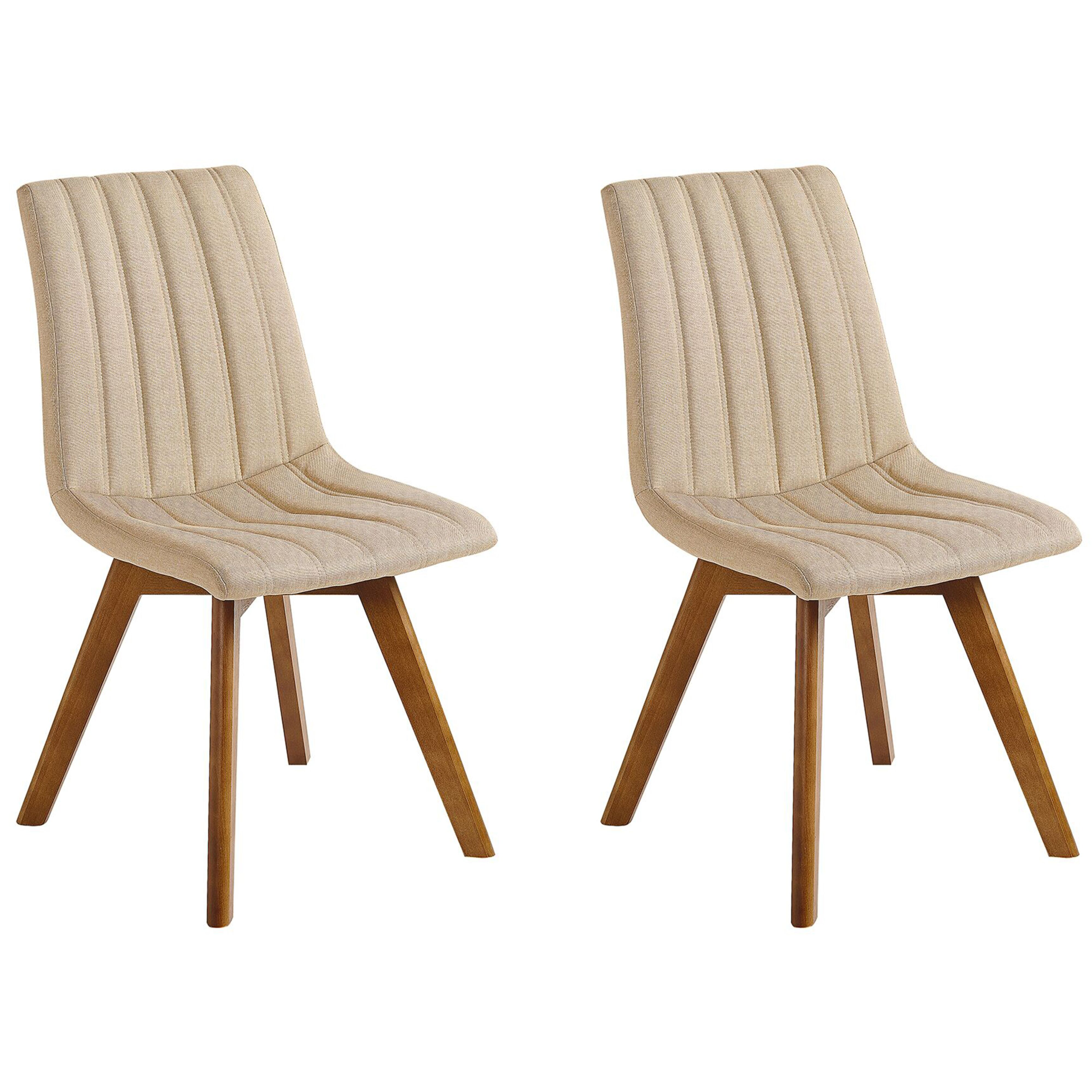 Sæt med 2 spisebordsstole CALGARY Beige