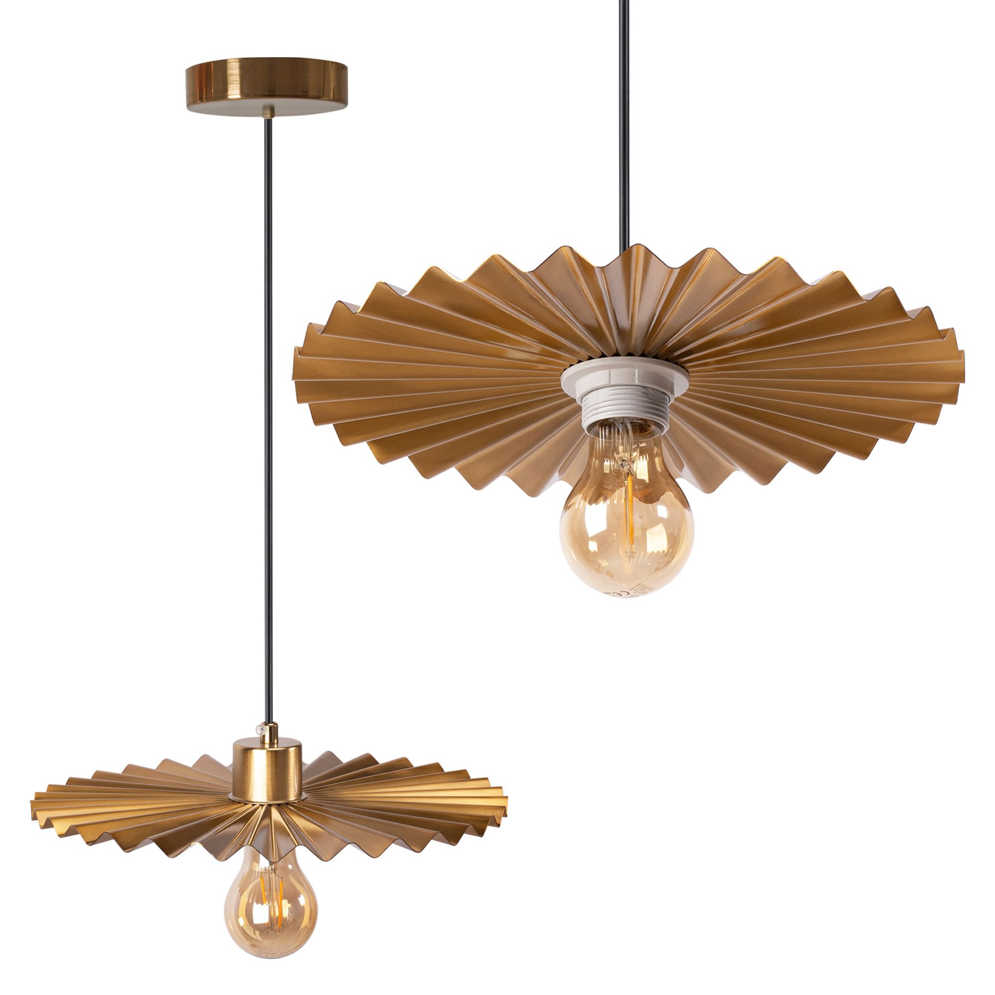 TOOLIGHT hængende loftlampe APP1354 30CM Børstet guld 30x30x4cm