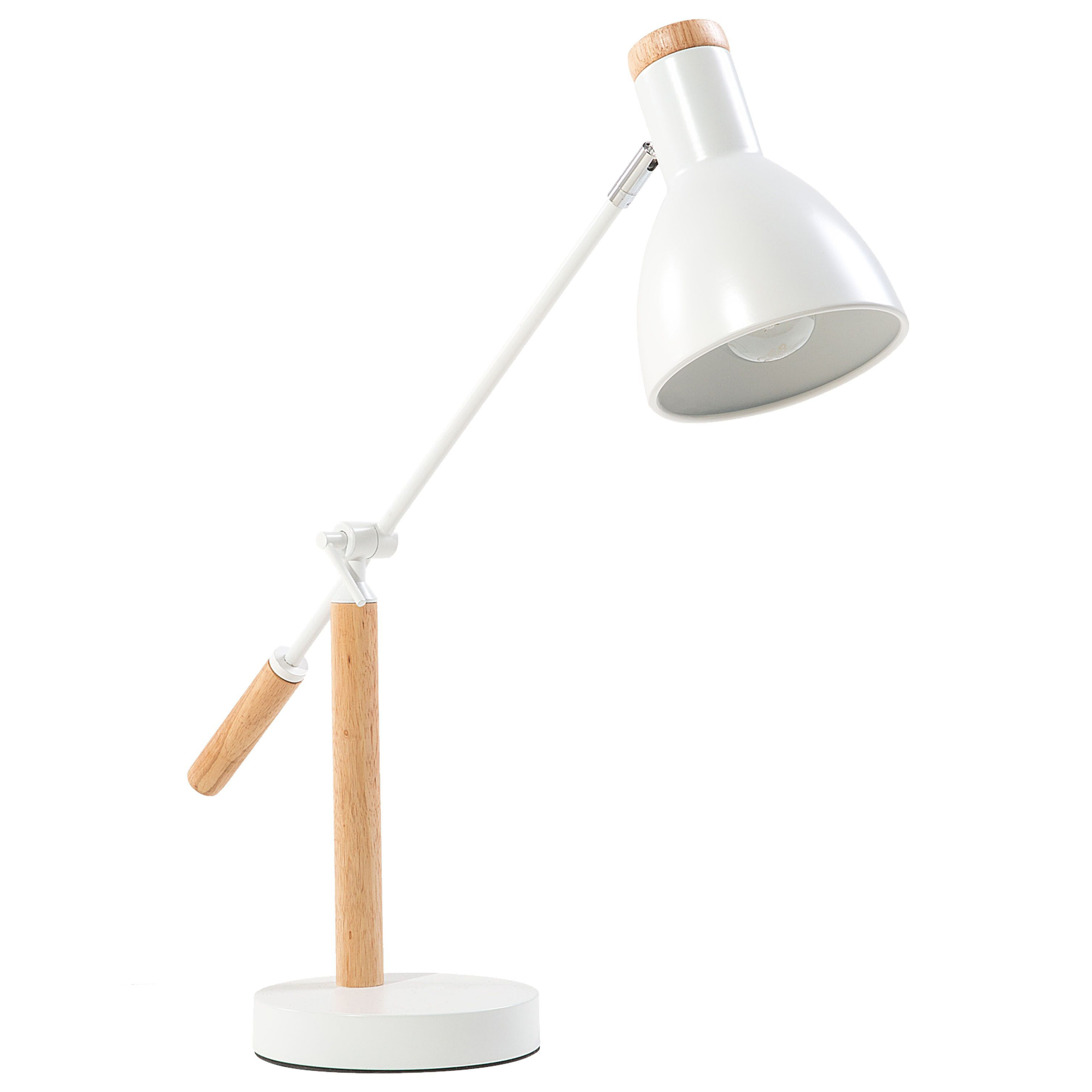 Skrivebordslampe PECKOS Justerbar Metal Hvid