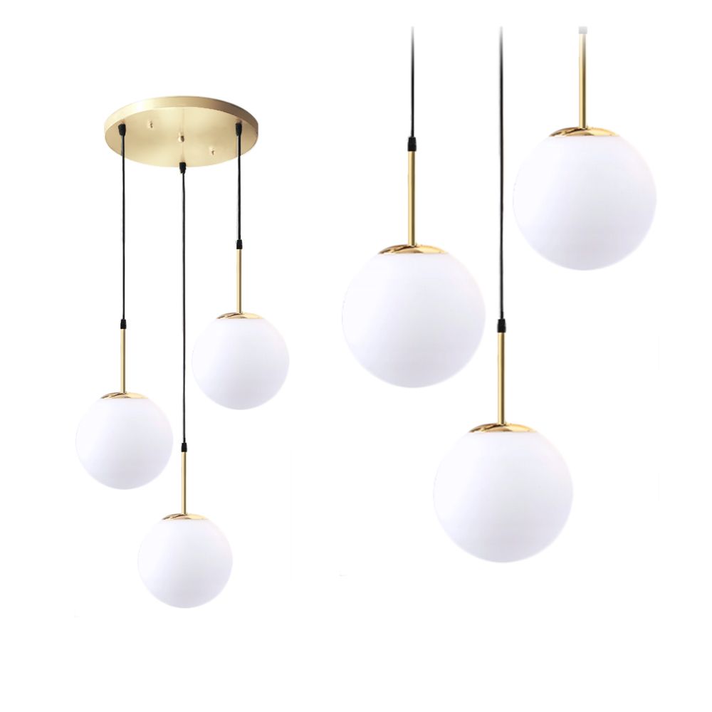 TOOLIGHT hængende loftlampe APP656-3CPR Guld 28x28x40cm
