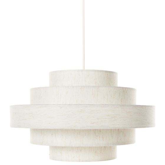 Loftlampe EREBATO Hør Cremehvid