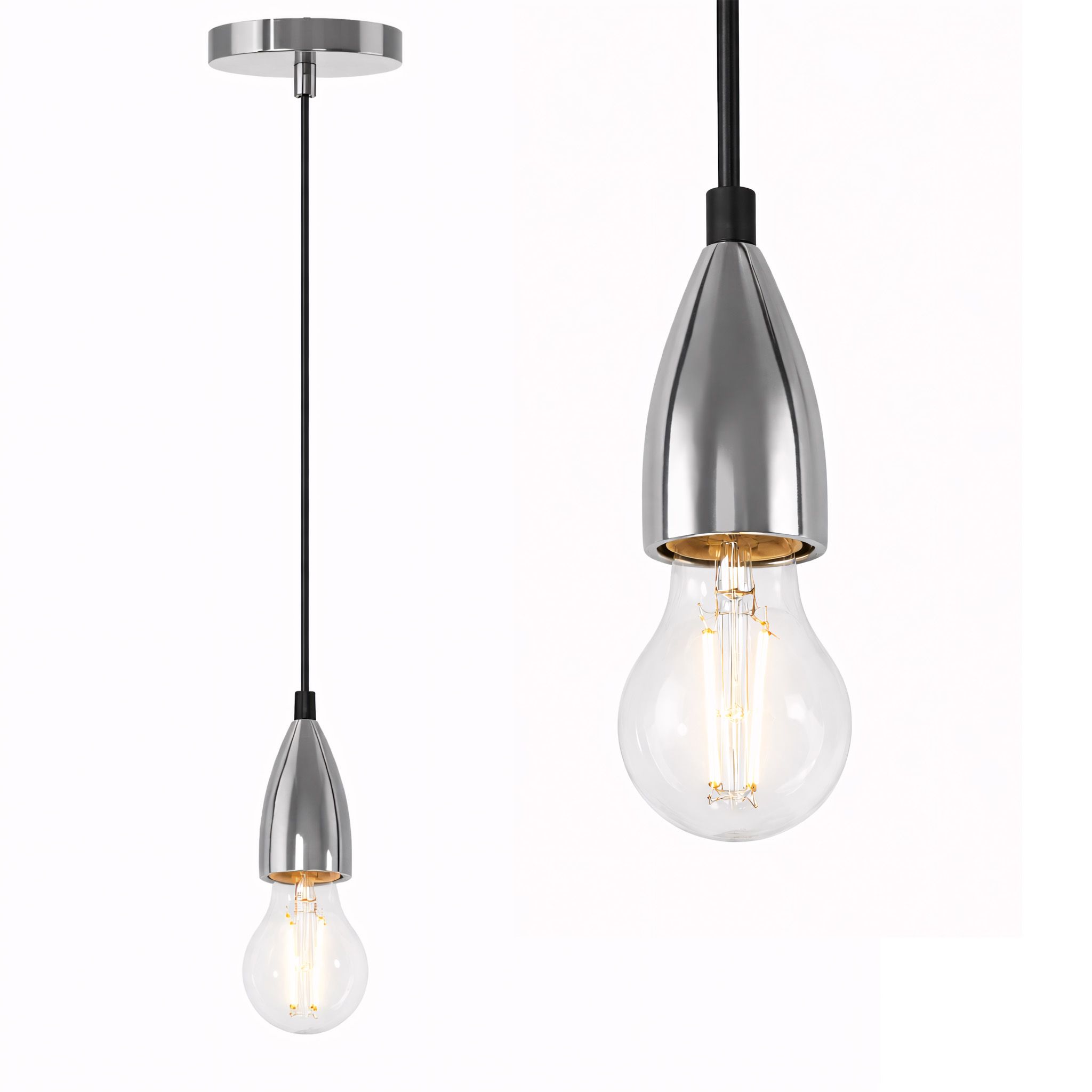 TOOLIGHT hængende loftlampe APP358-1CP Krom 8,5x10x8,5cm