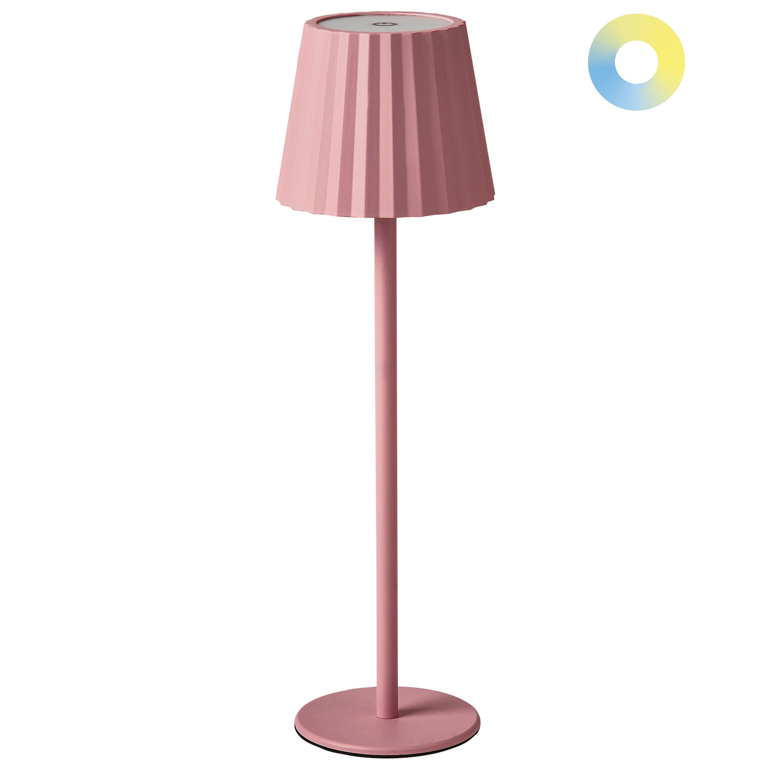 Bordlampe POMBEIRO Metal Pastellrosa