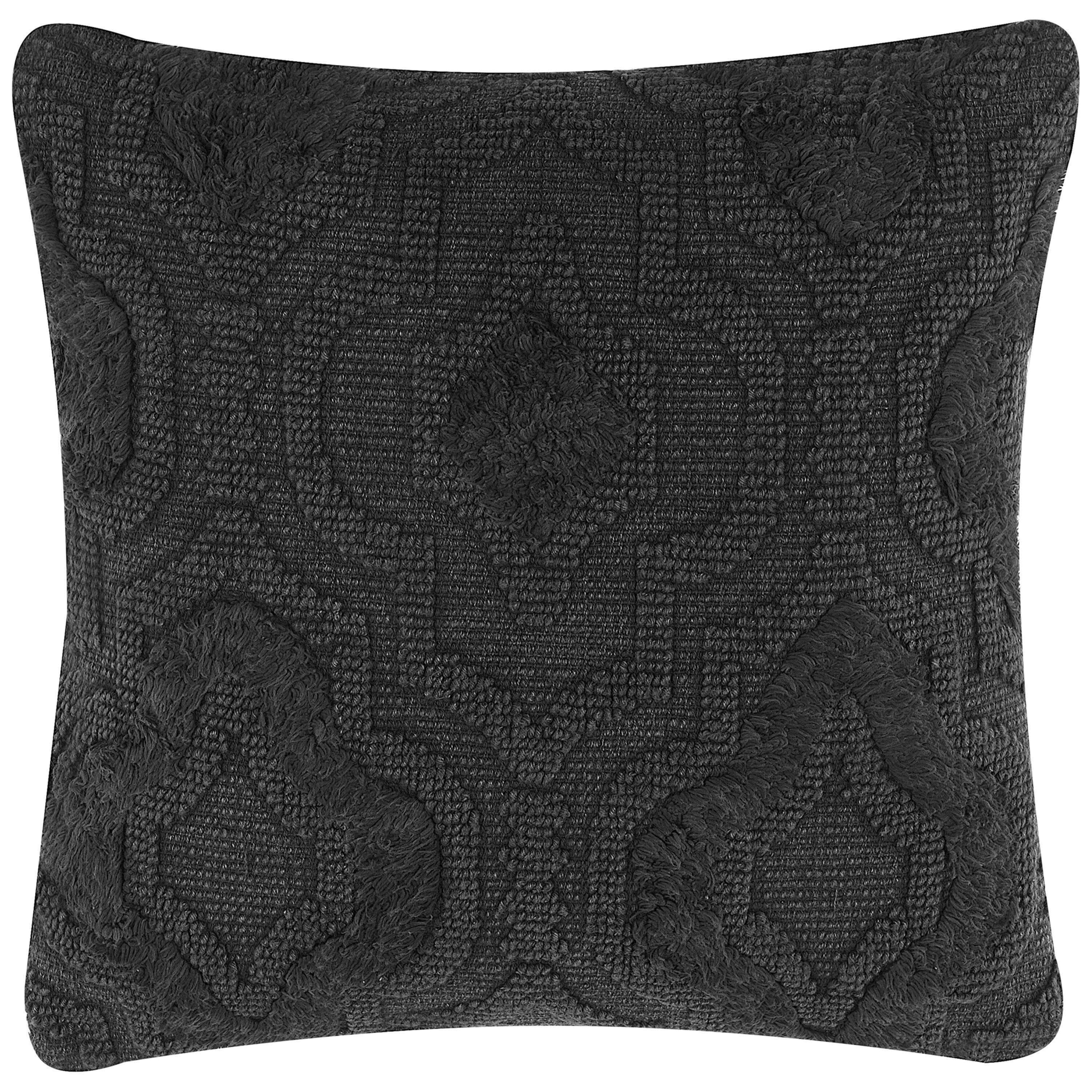 Pyntepude PAIKA 45 x 45 cm Bomuld Mørkegrå Ensfarvet