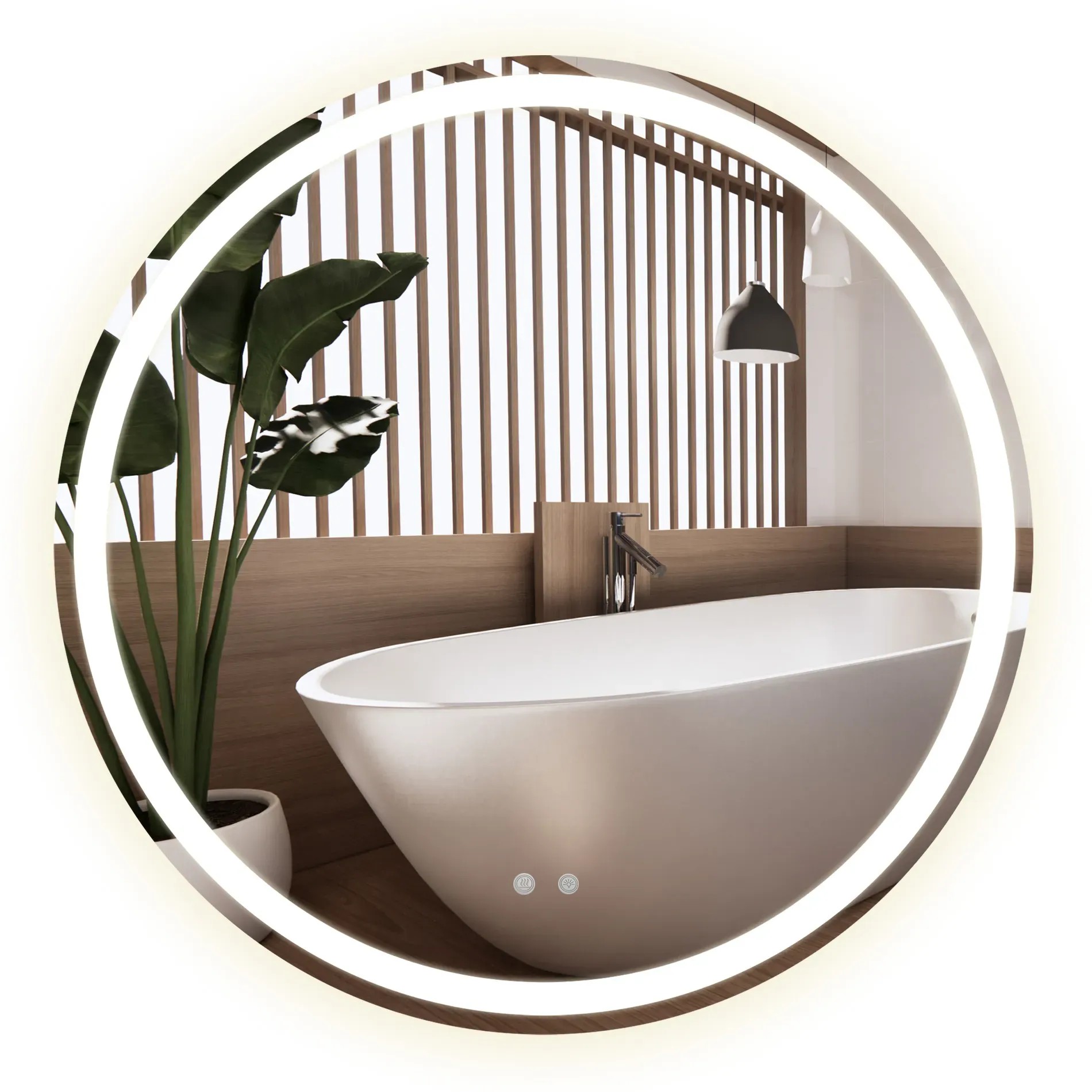 REA spejl LED P11241 70cm LED Lysegrå 2x68,5x68,5cm