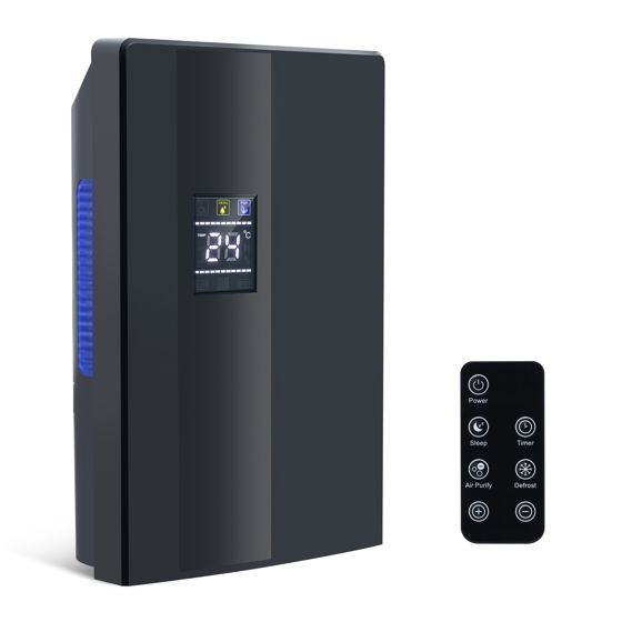 NETTLIFE Affugter 2000 ml med fjernbetjening, 24 timer, UV-rensning og nattilstand