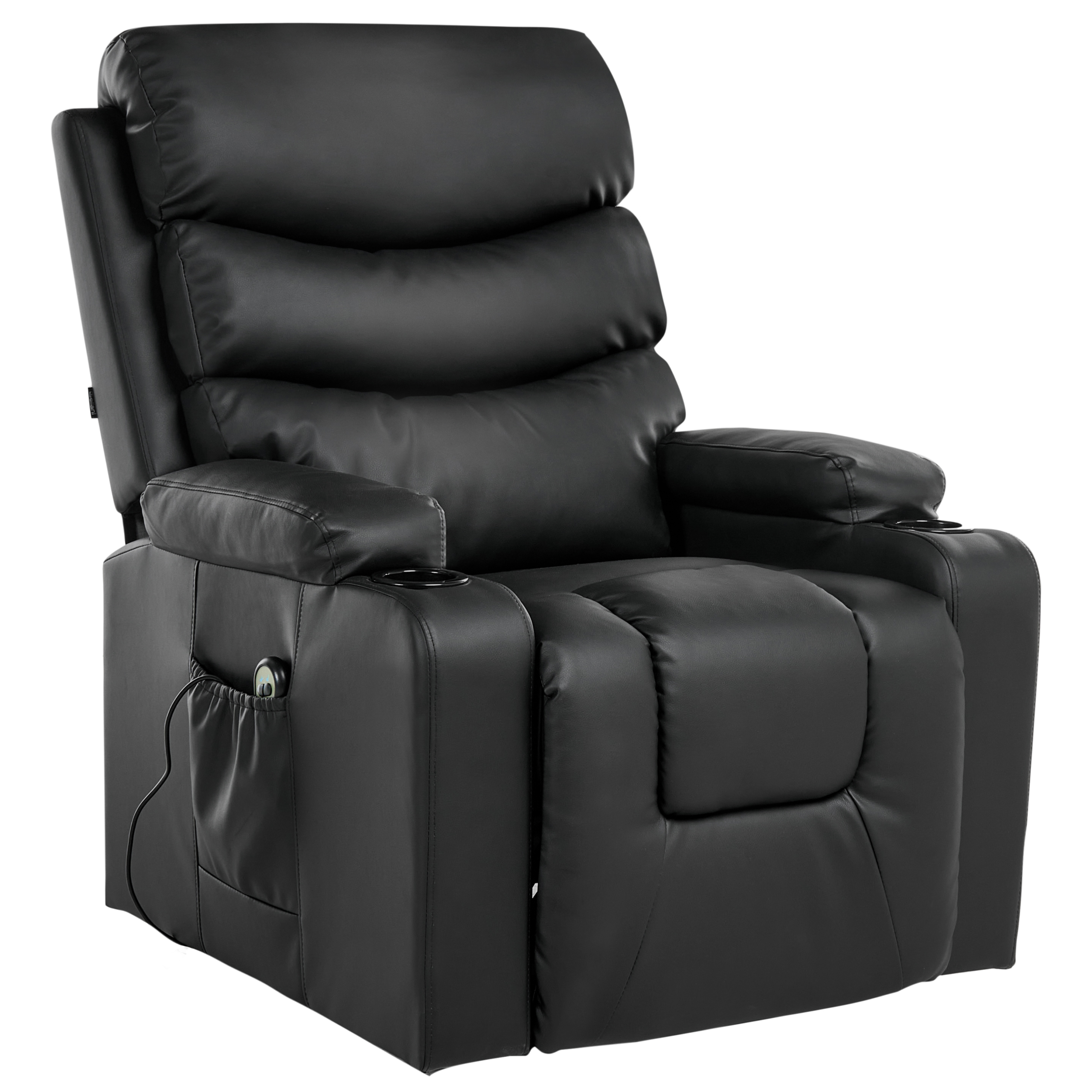 Elektrisk recliner stol ETER Kunstlæder Sort