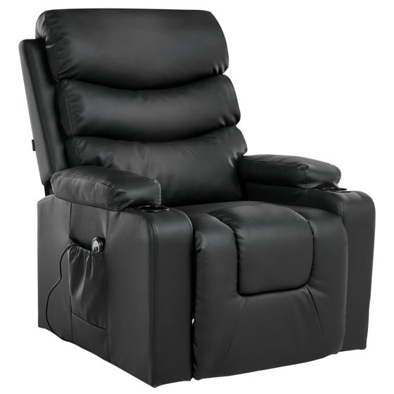 Elektrisk recliner stol ETER Kunstlæder Sort