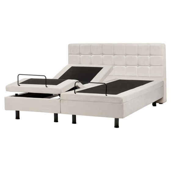 Justerbar seng DUKE 160 x 200 cm Lys Beige