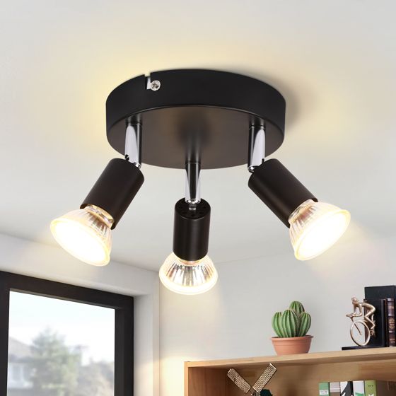 NETTLIFE LED - loftlampe GU10 - 3 moderne runde loftspotlights 350° loftspotlights til køkkenet
