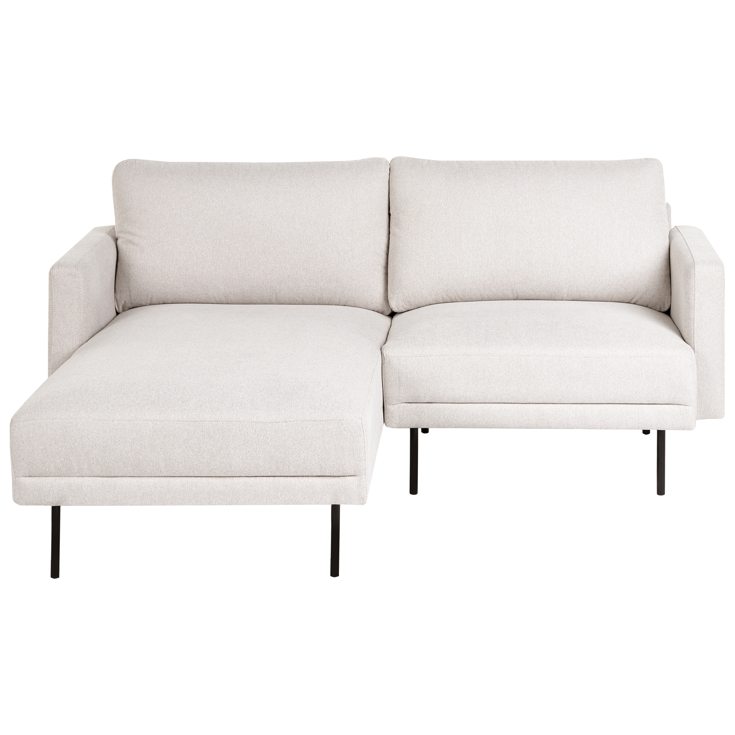 Hjørnesofa 2 personers BREDA Lys Beige Højrevendt