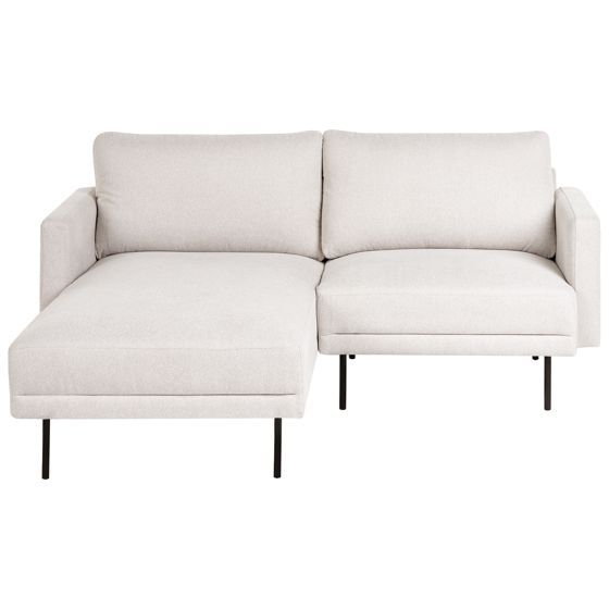 Hjørnesofa 2 personers BREDA Lys Beige Højrevendt