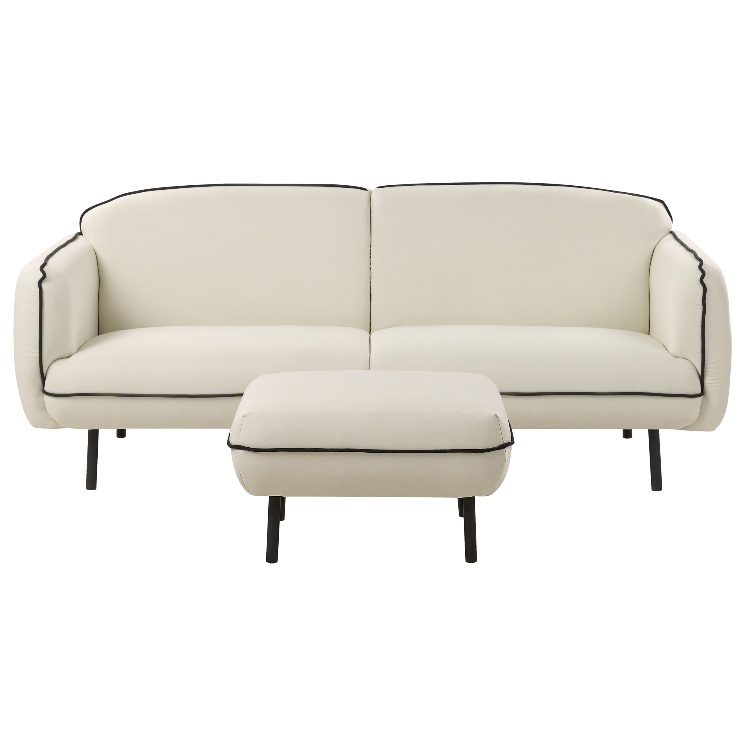 Sofa 3 personers TONSBERG med fodskammel Lys Beige
