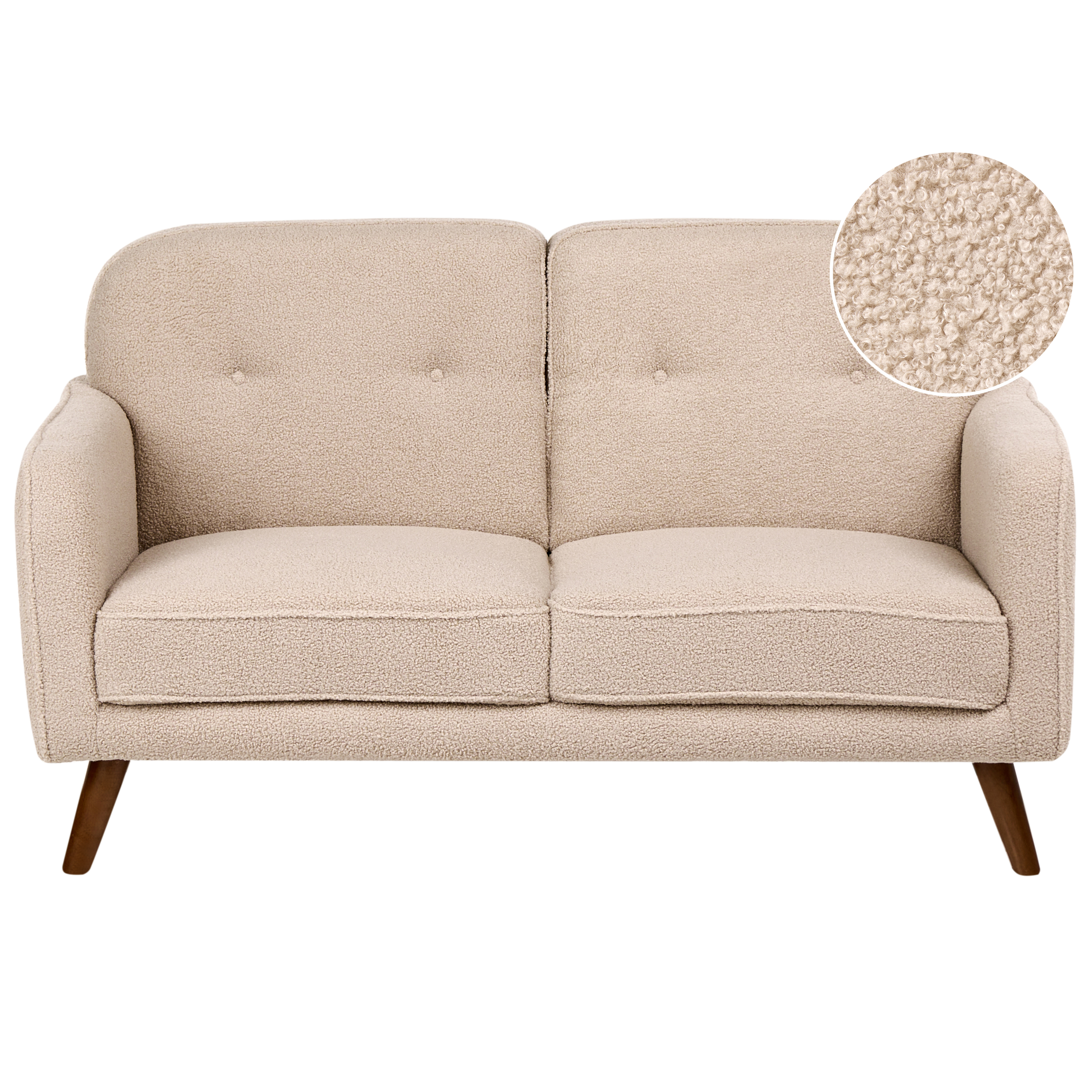 Sofa 2 personers ETTRUM Boucle Beige