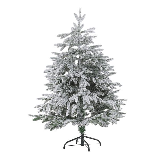 Sneklædt juletræ BASSIE 120 cm Hvid