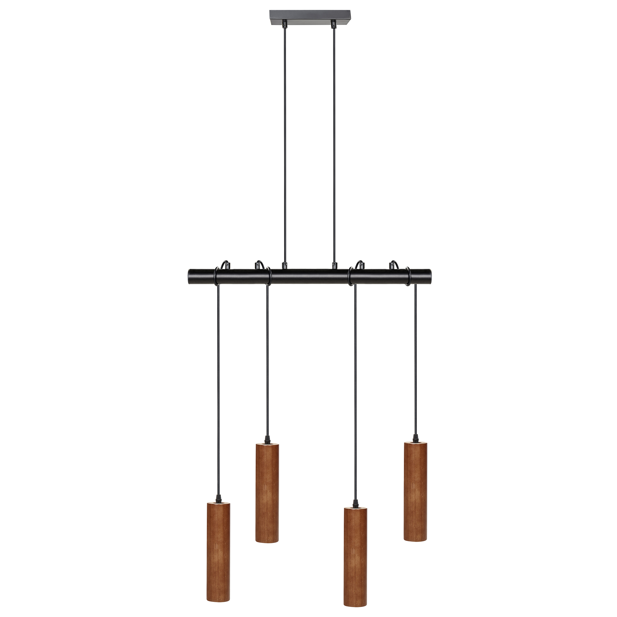 Loftlampe TUTAKI Egetræ Sort