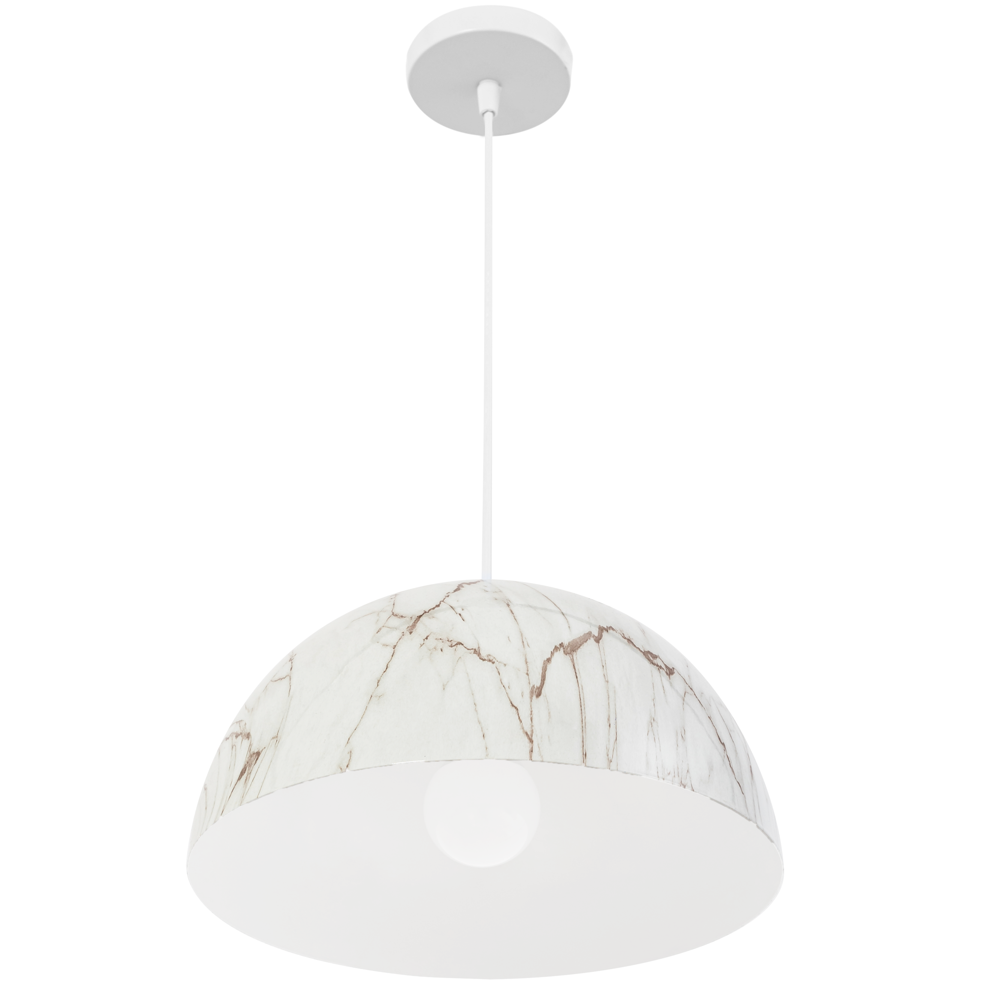 TOOLIGHT hængende loftlampe APP911-1CP MARBLE 30CM Hvid 15x30x85cm