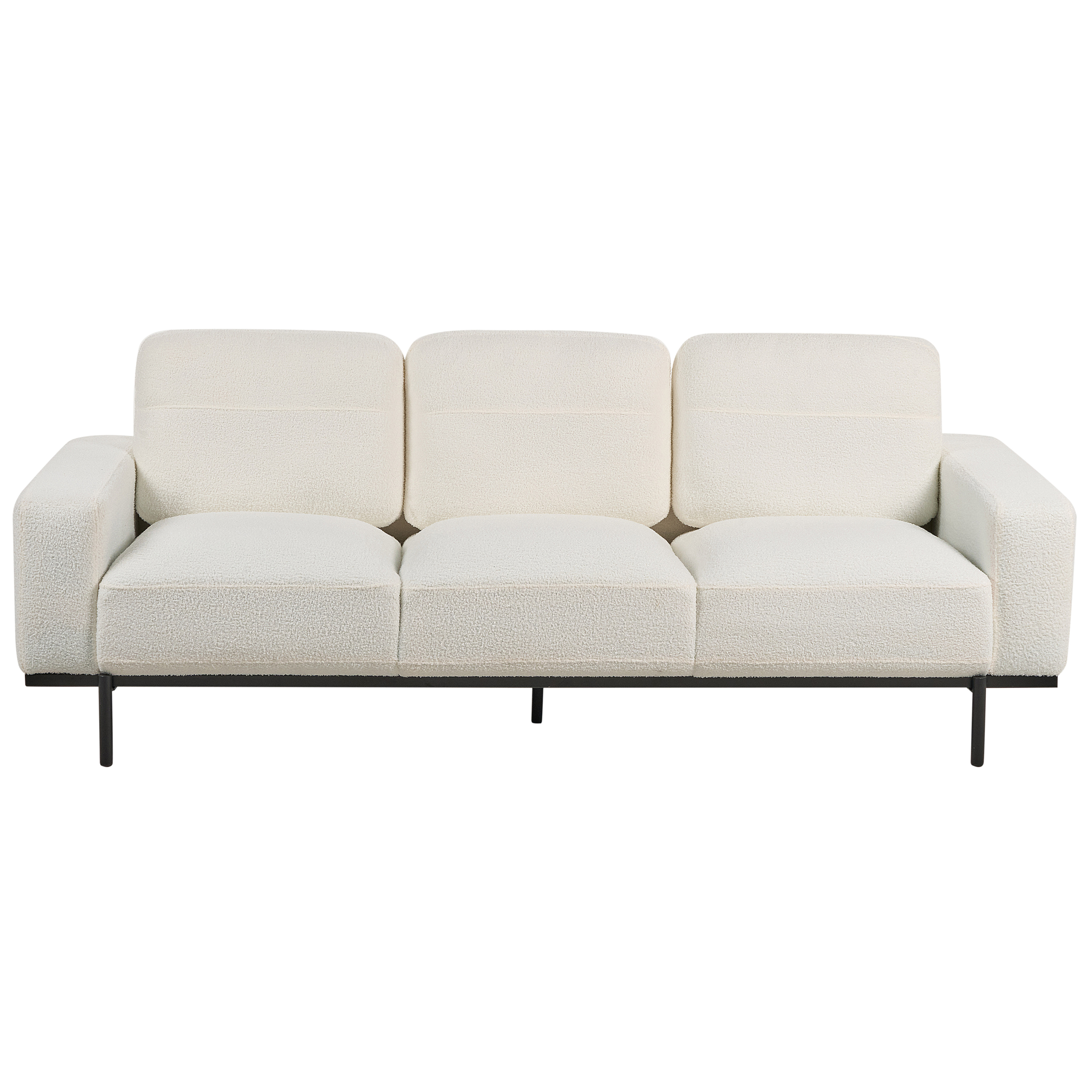 Sofa 3 personers SOVIK Boucle Cremehvid