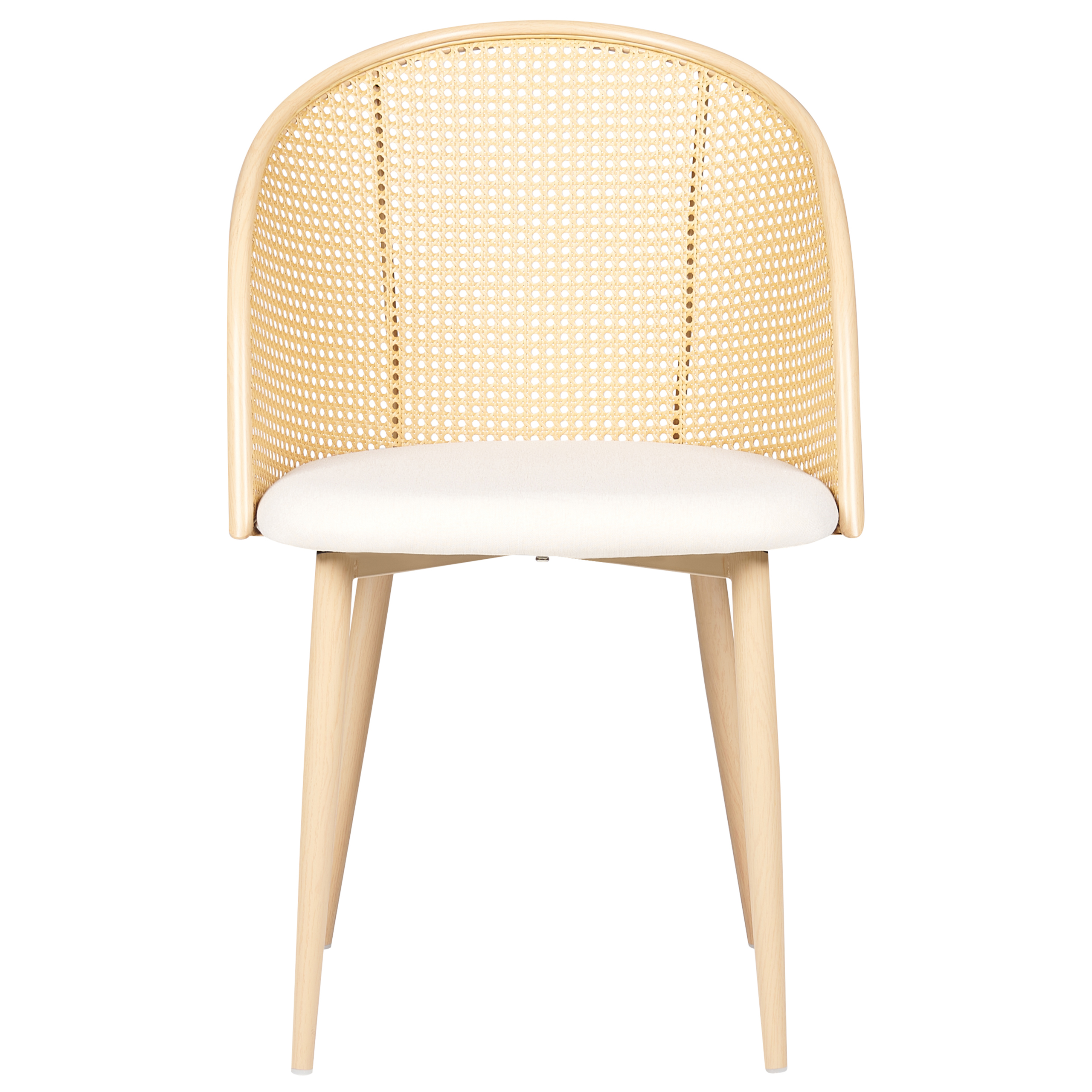 Sæt med 2 spisebordsstole CORNELL Metal Lys Beige