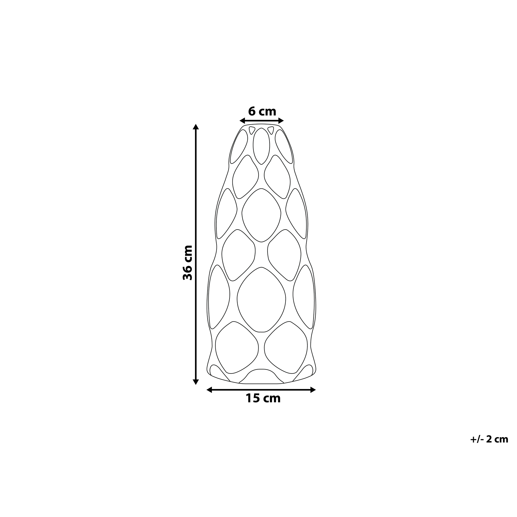 Blomstervase AVILA 36 cm Stentøj Hvid