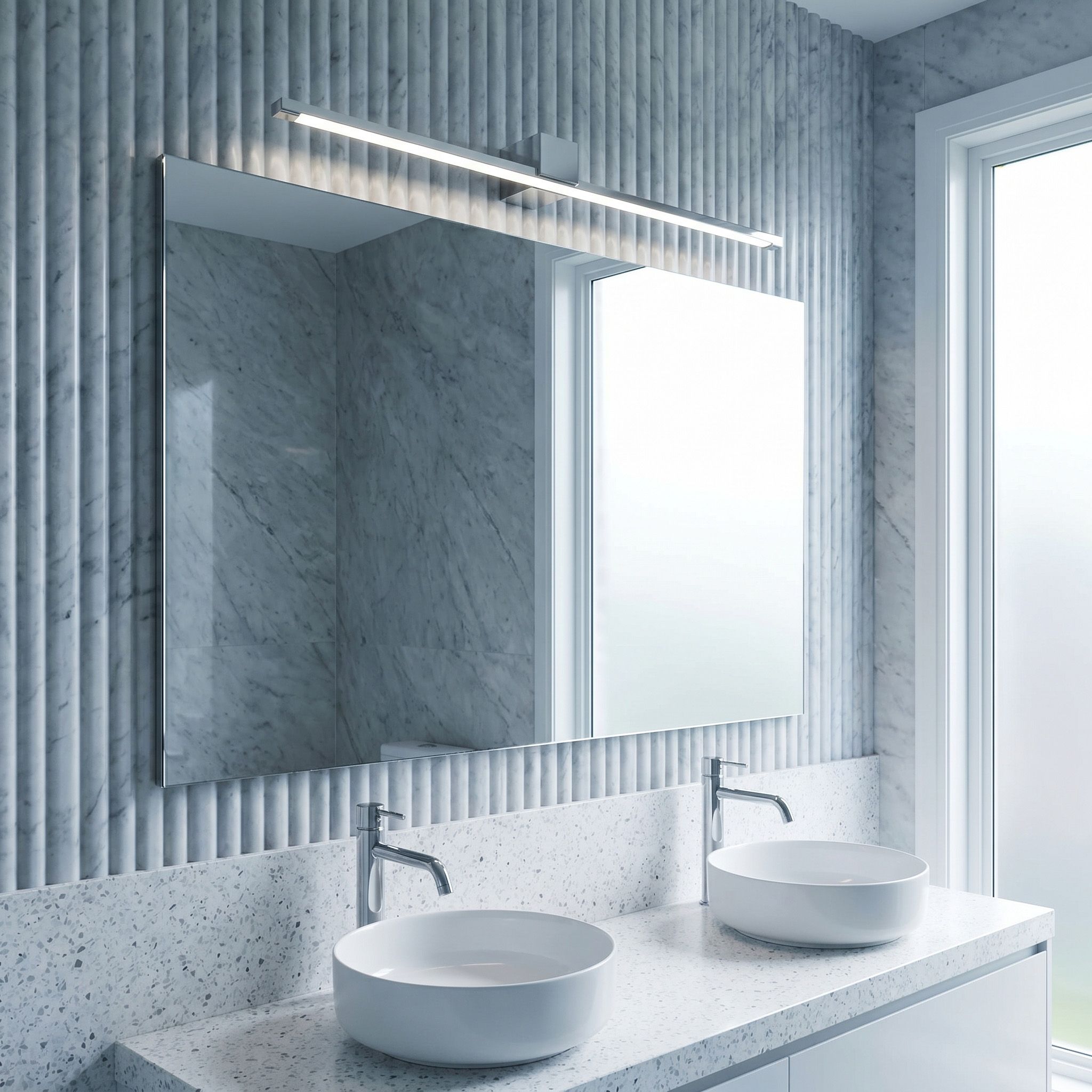 TOOLIGHT væglampe SWE042-1W 80cm LED Krom 80x10x5cm